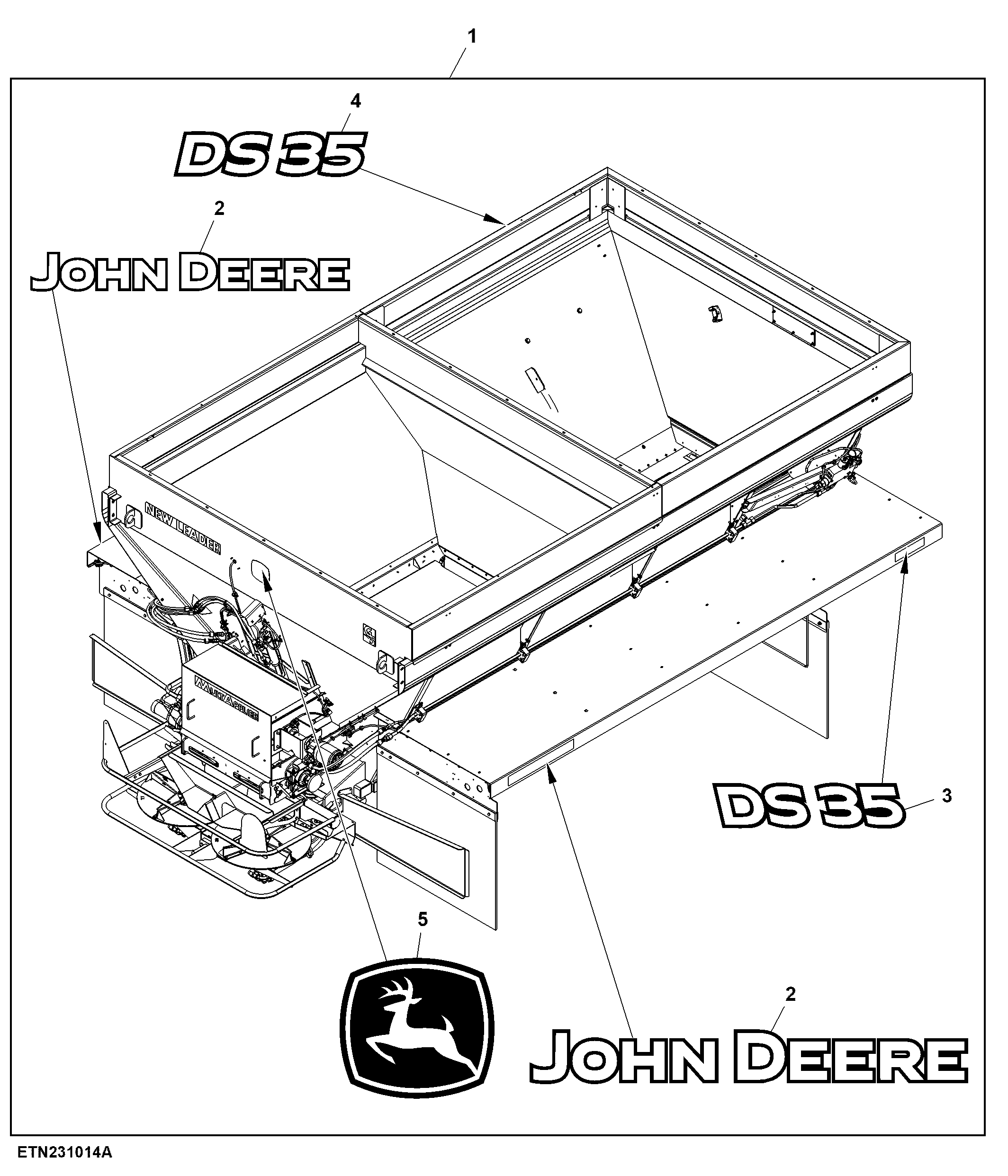 Drybox Spreader, Dual Bin, 5000 G5, 409 Paint