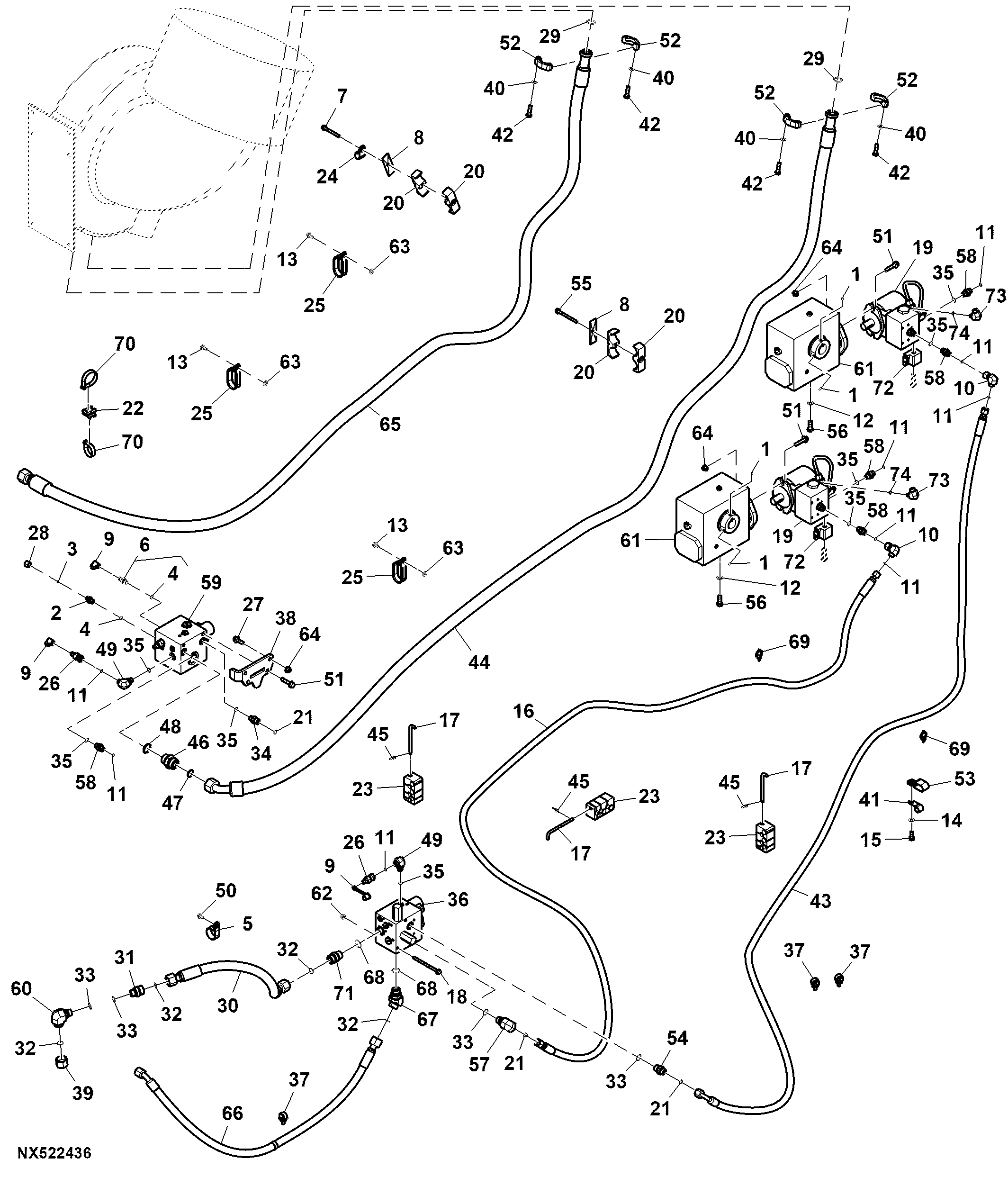 Hydraulic Hoses, Dry Spreader, Dual Bin Distribution (1 of 2)