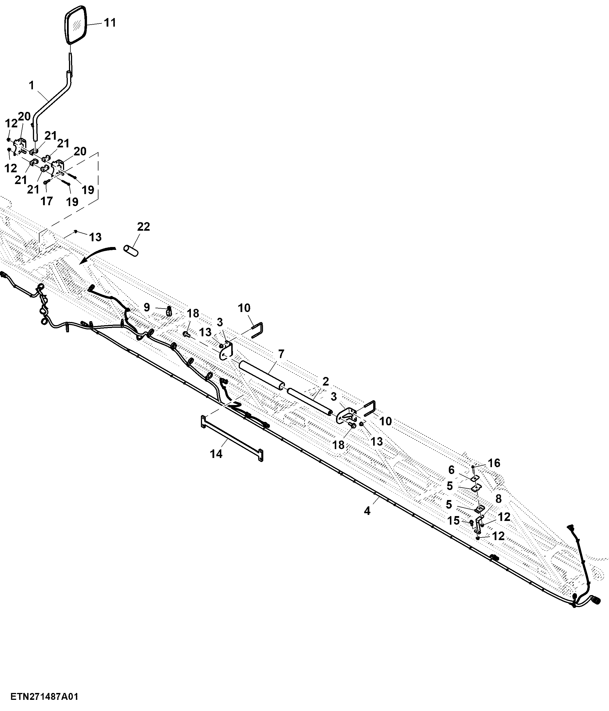 Wing Wiring Harness, RH Illustrated (1 of 2)