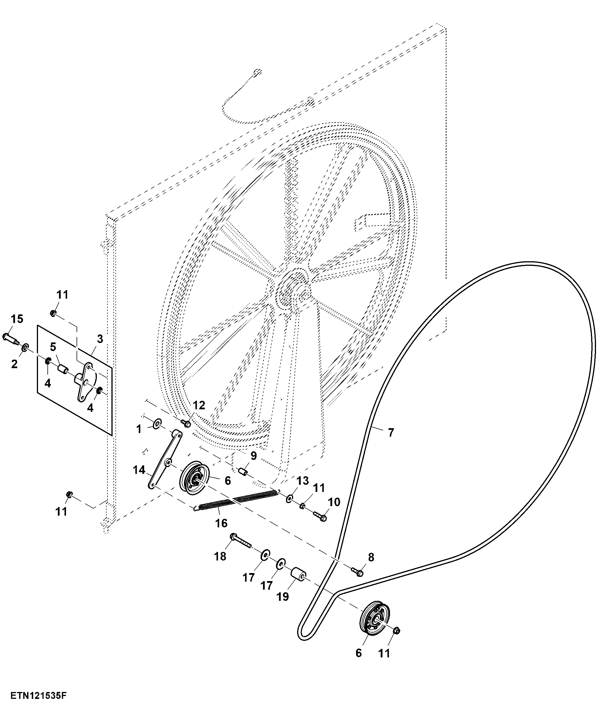 Cooling Package Air Screen Drive, Screen Side