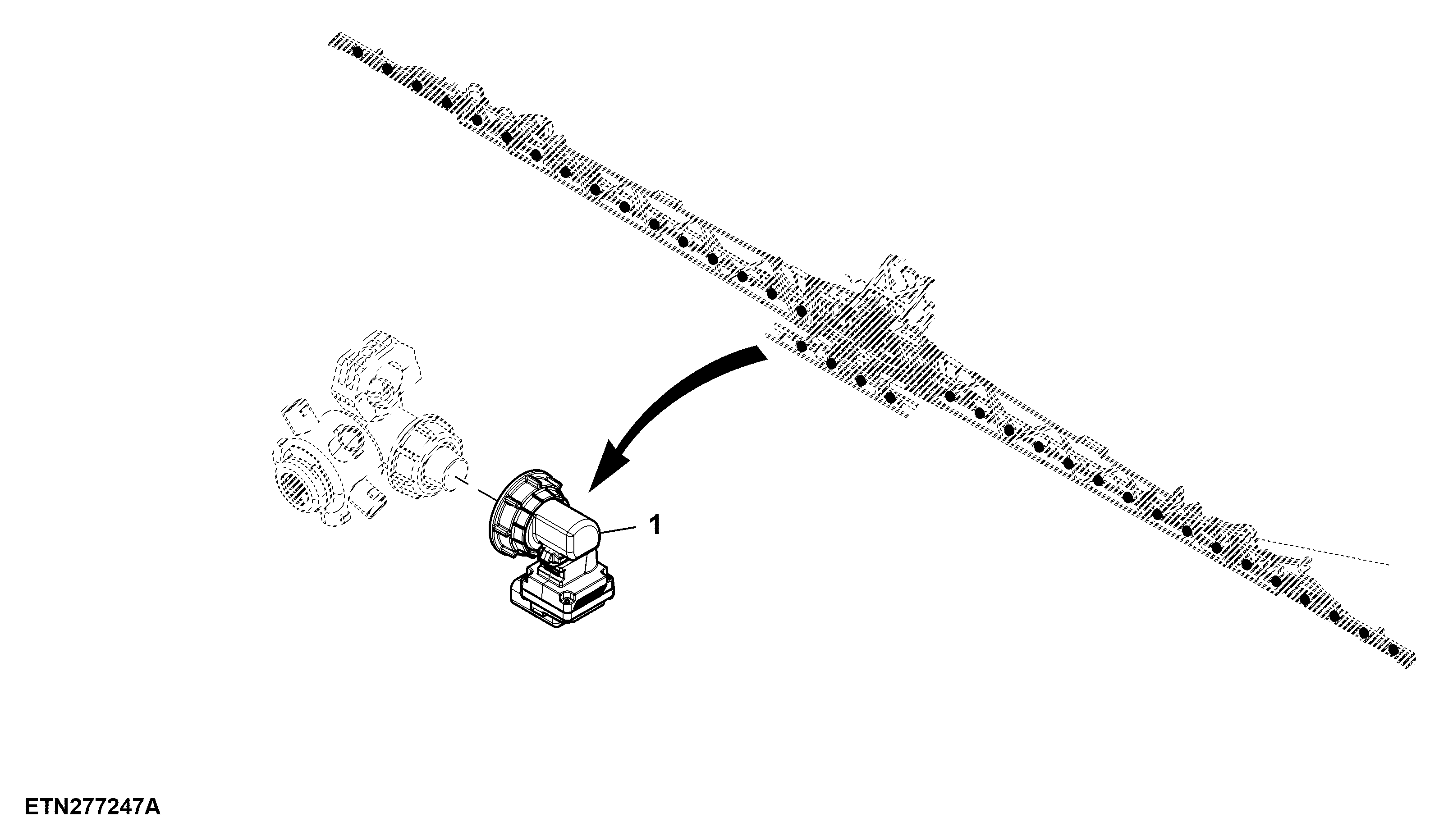 Sprayer Nozzle Kit, High Flow, 30" Off Center, 90' Steel