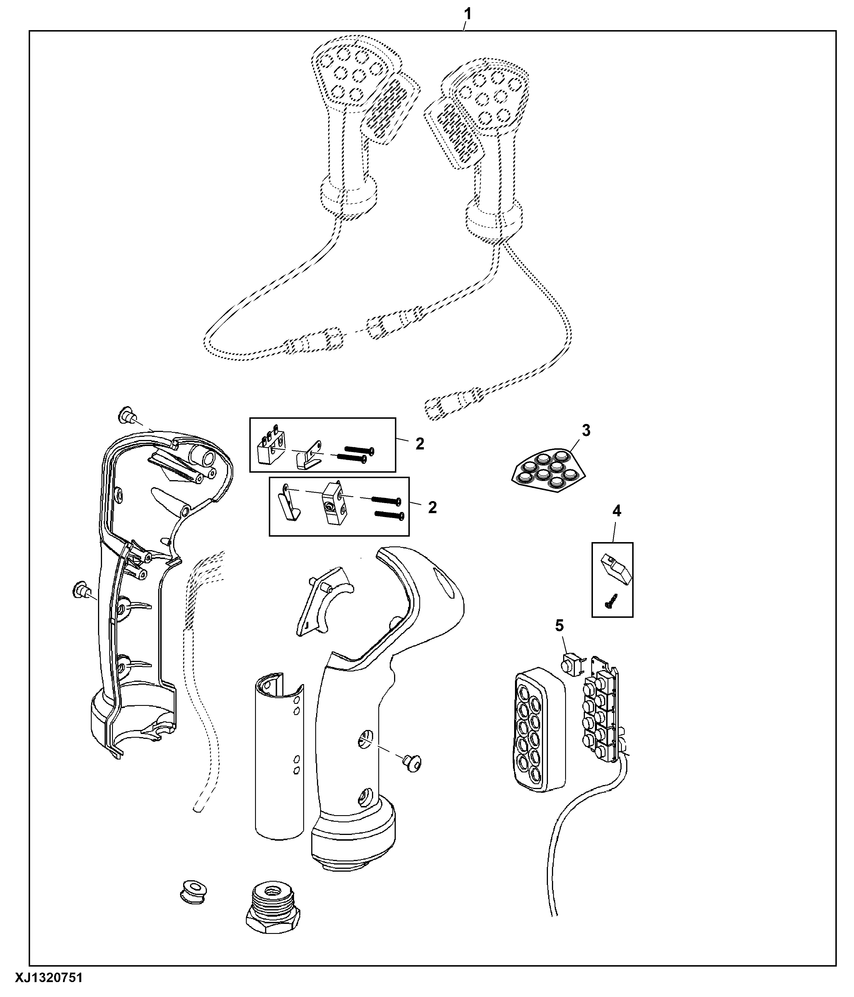 Control Handle, LH and RH, CAN Trigger Series — Two-Position Switch