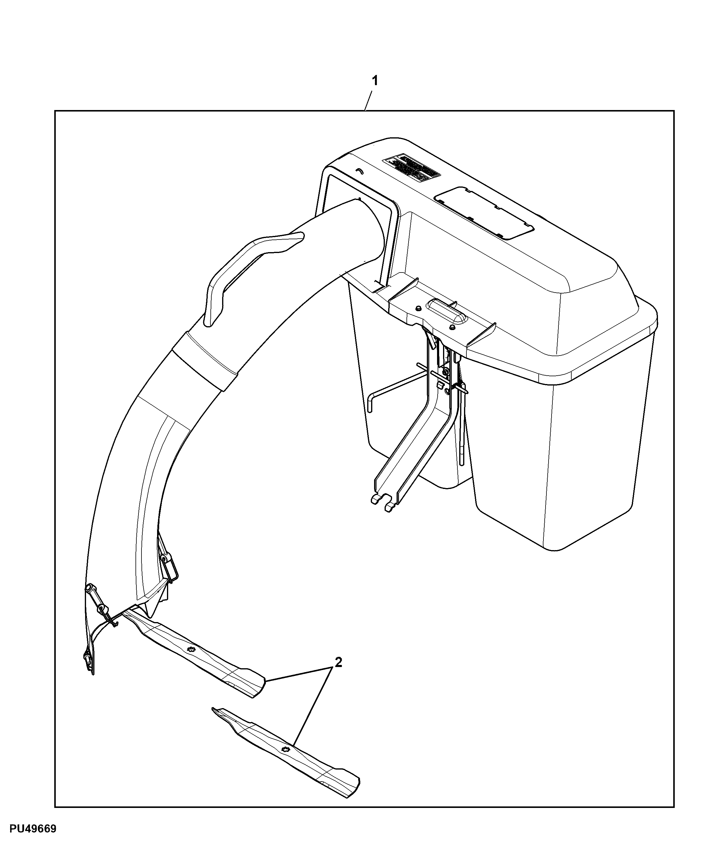 Attachment, Hopper / Chute, 42 inch