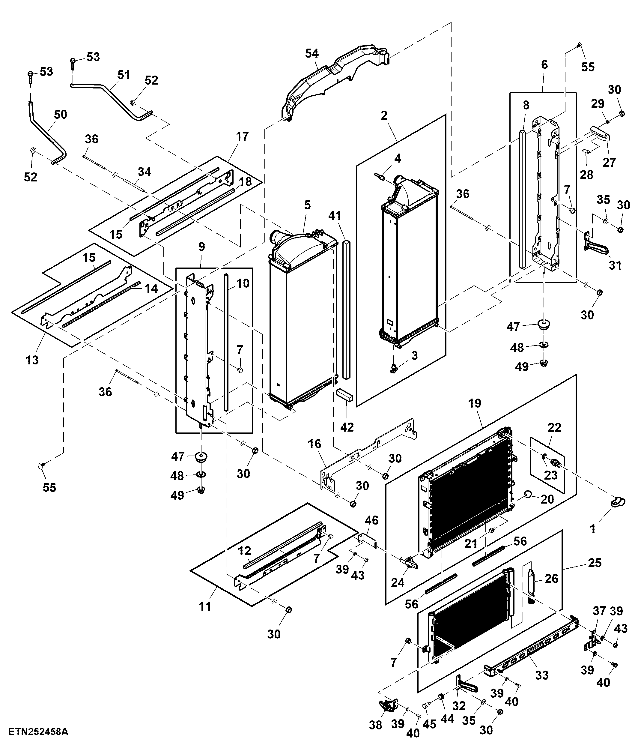 Radiator, PST/ IVT™, T3/ FT4/ Stage 5 Engine (072001 - )