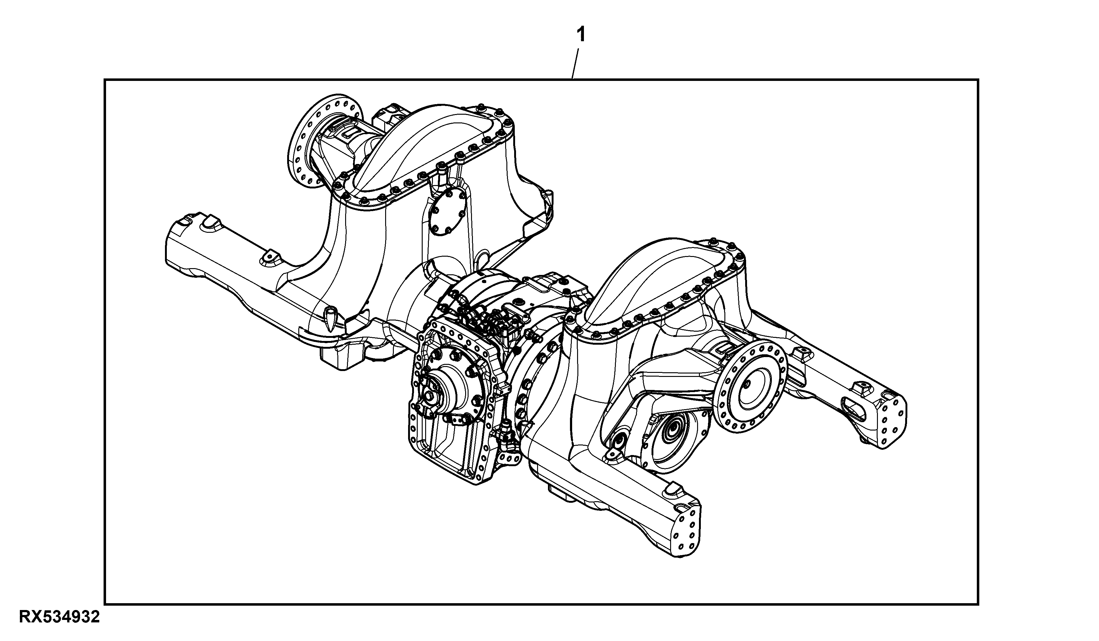 Front Axle Assembly, 87" Axle Spacer, Wide