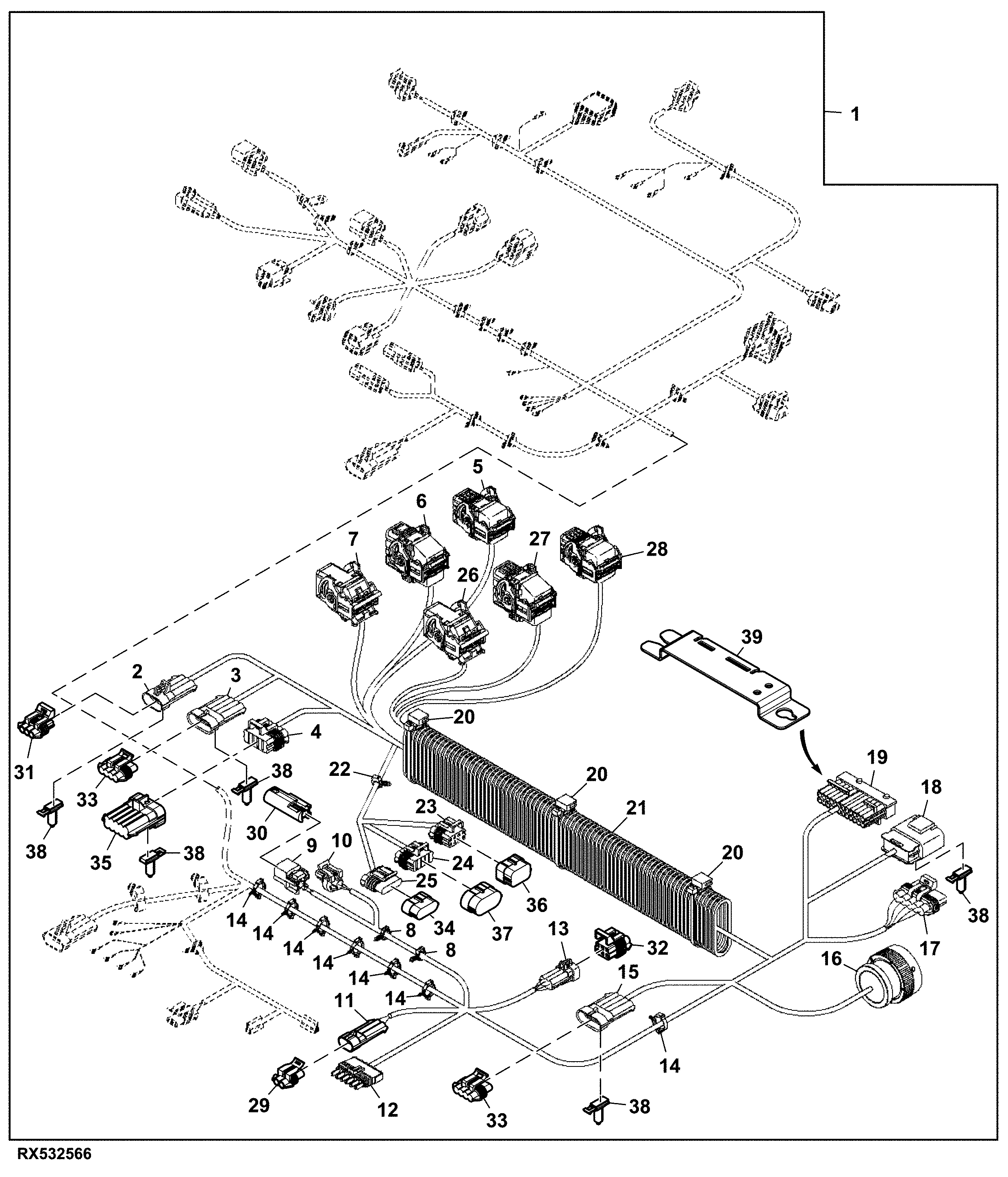 CHASSIS WIRING HARNESS CONNECTORS (2/2) (ELECTRO HYDRAULIC SCV) (W/TLS) (NON-CERTIFIED)