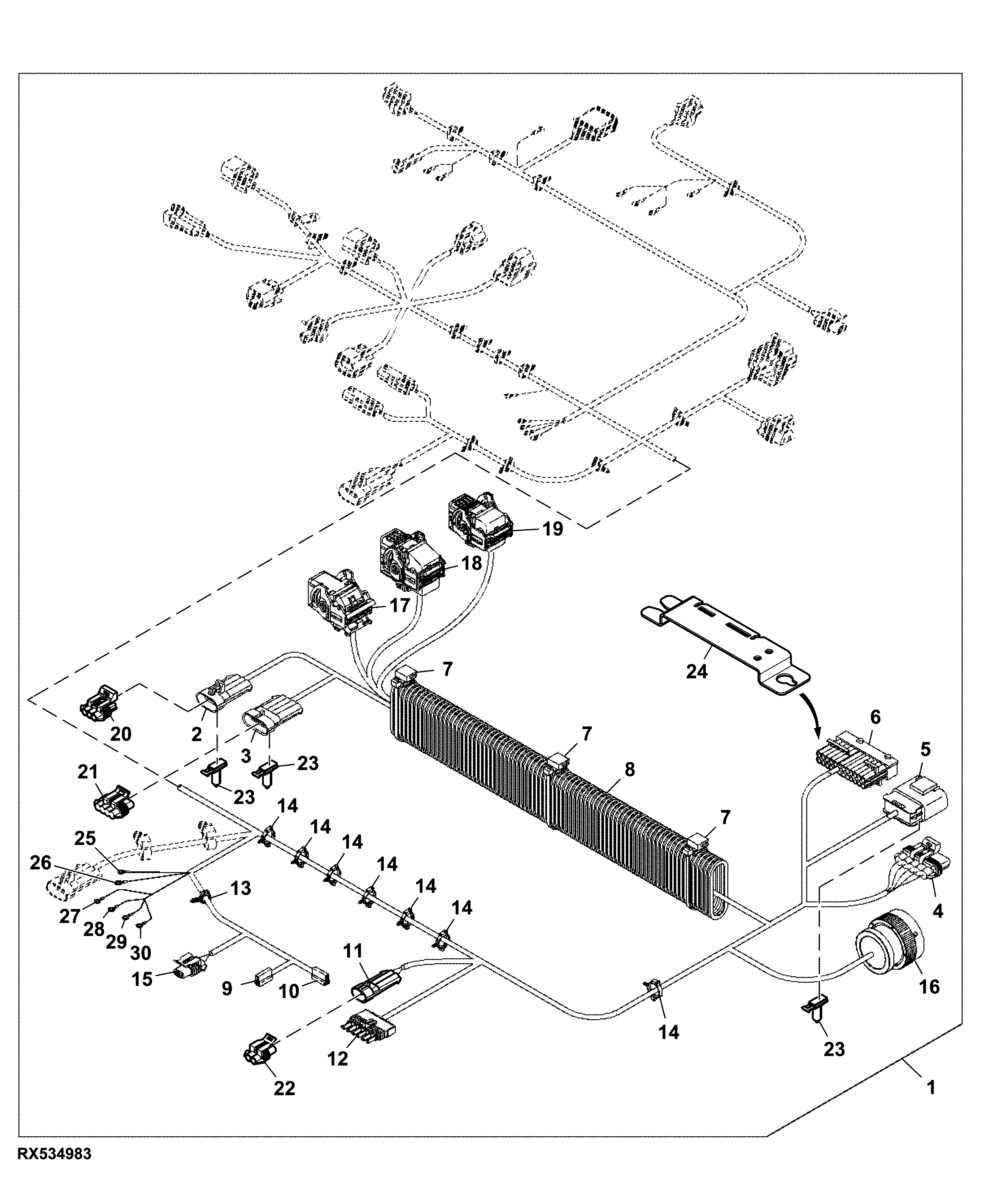 Chassis Wiring Harness, Manual SCV, W/O TLS™, Non Certified (2/2)