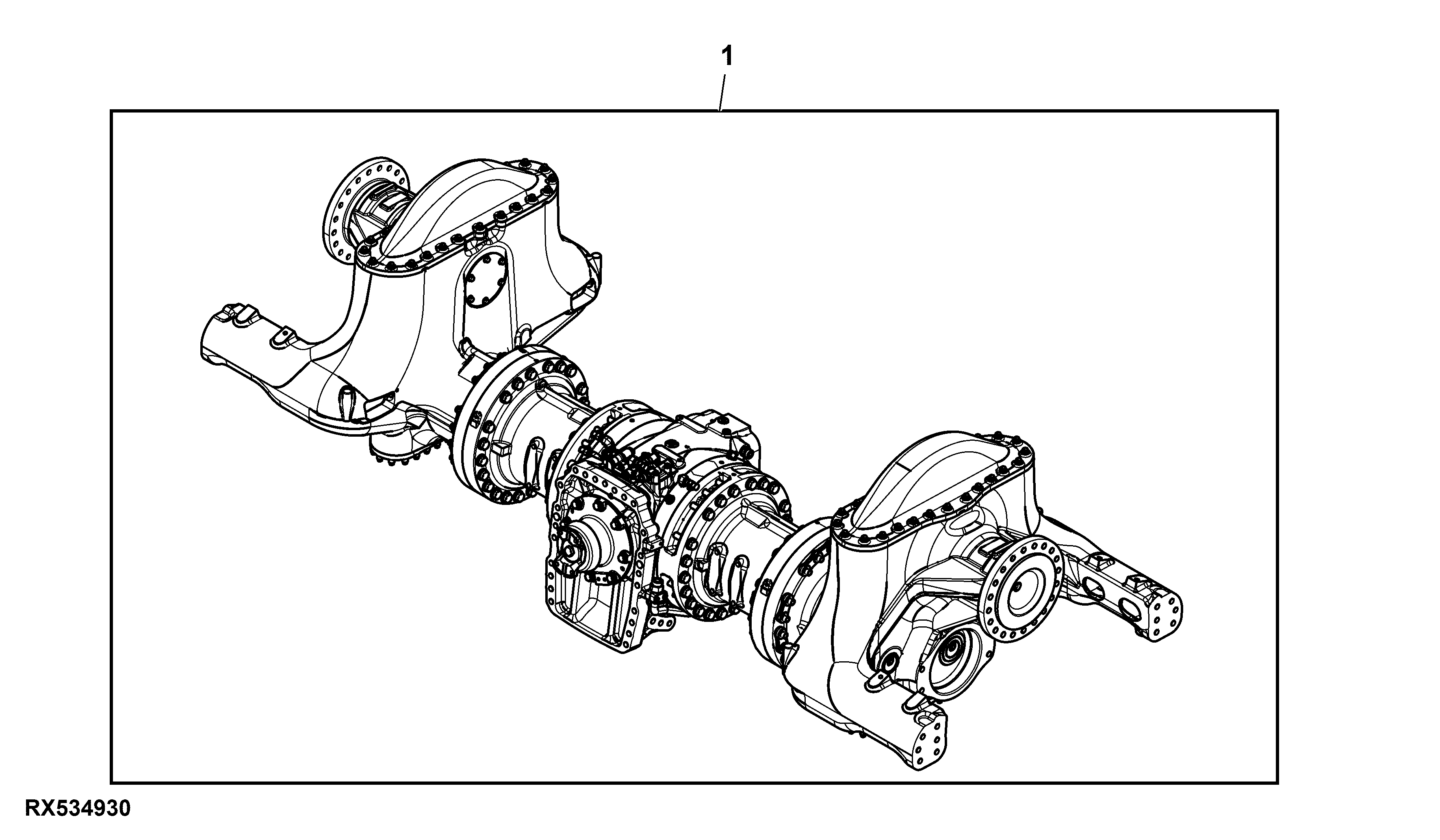 Front Axle Assembly, 120" Axle Spacer, Narrow