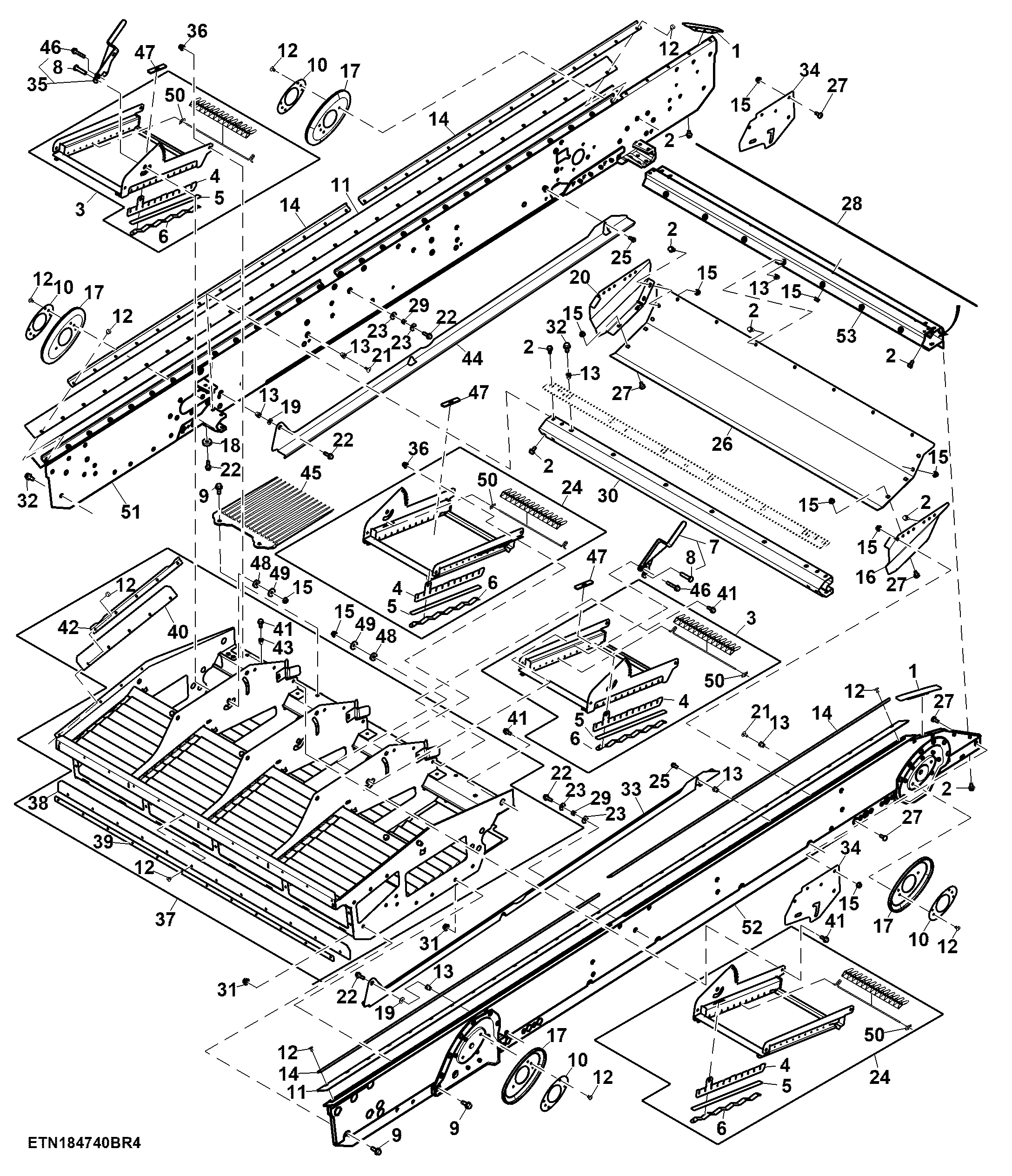 Chaffer Frame, Small Grain W/ Adjustable Pre-Cleaner