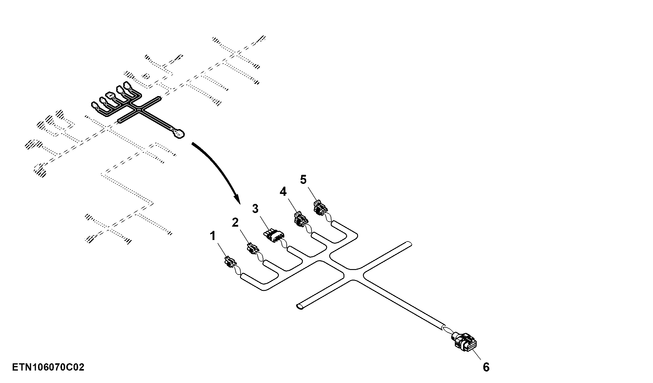 Left Control Unit 2, Main Wiring Harness (2 of 3)