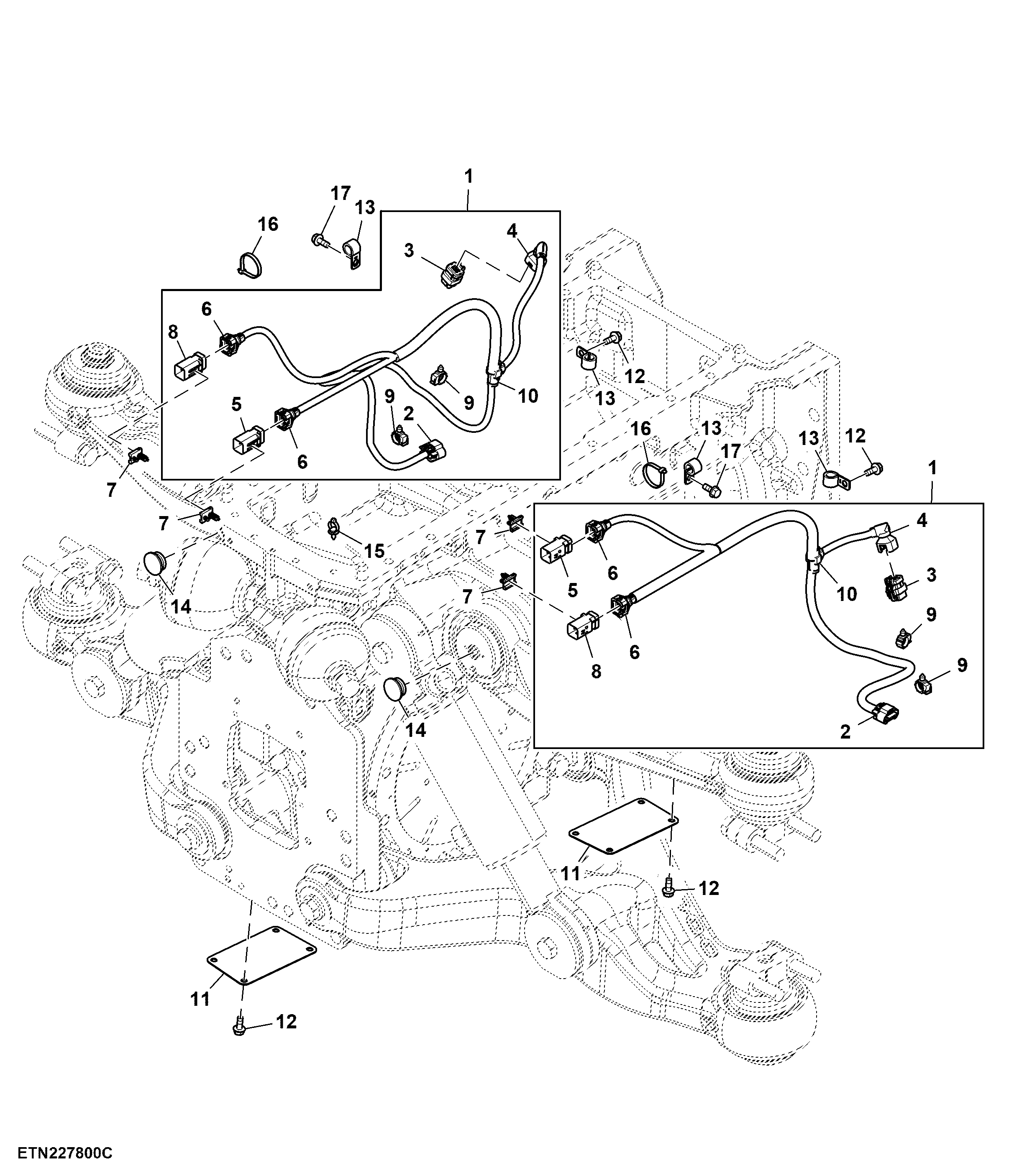 Wiring Harness, Wheel Angle Sensor, ILS™ Heavy duty (100348 - )