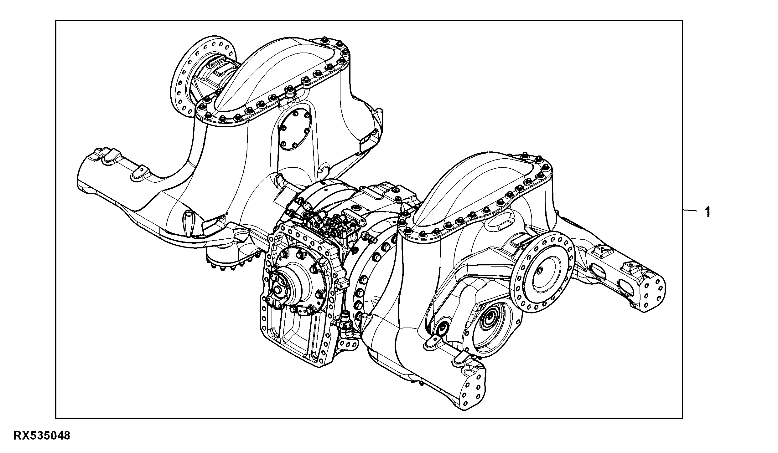 Front Axle Assembly, 80" Axle Spacer, Narrow