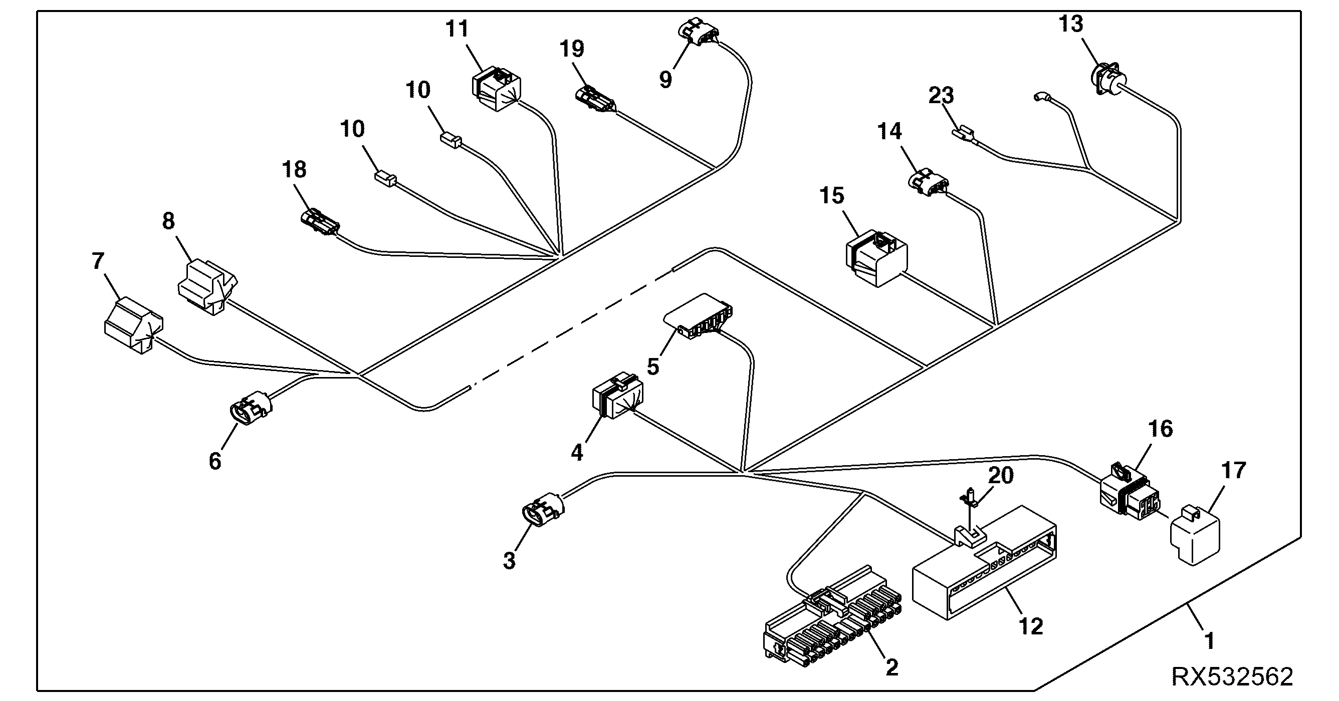 Wiring Harness, Driver information (CONSOLE) ( - 009999)