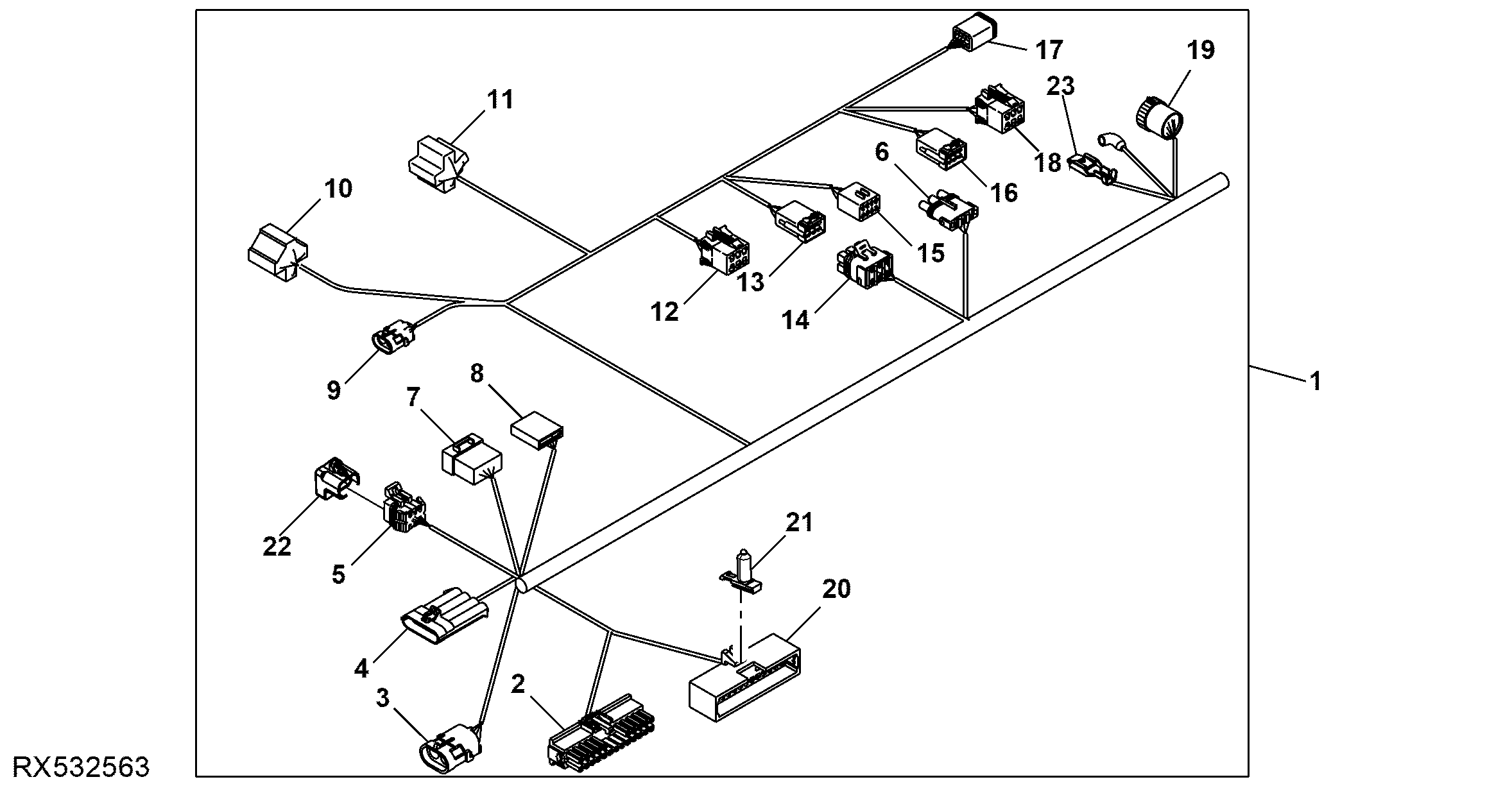 Wiring Harness, Driver information (CONSOLE) (010000 - )