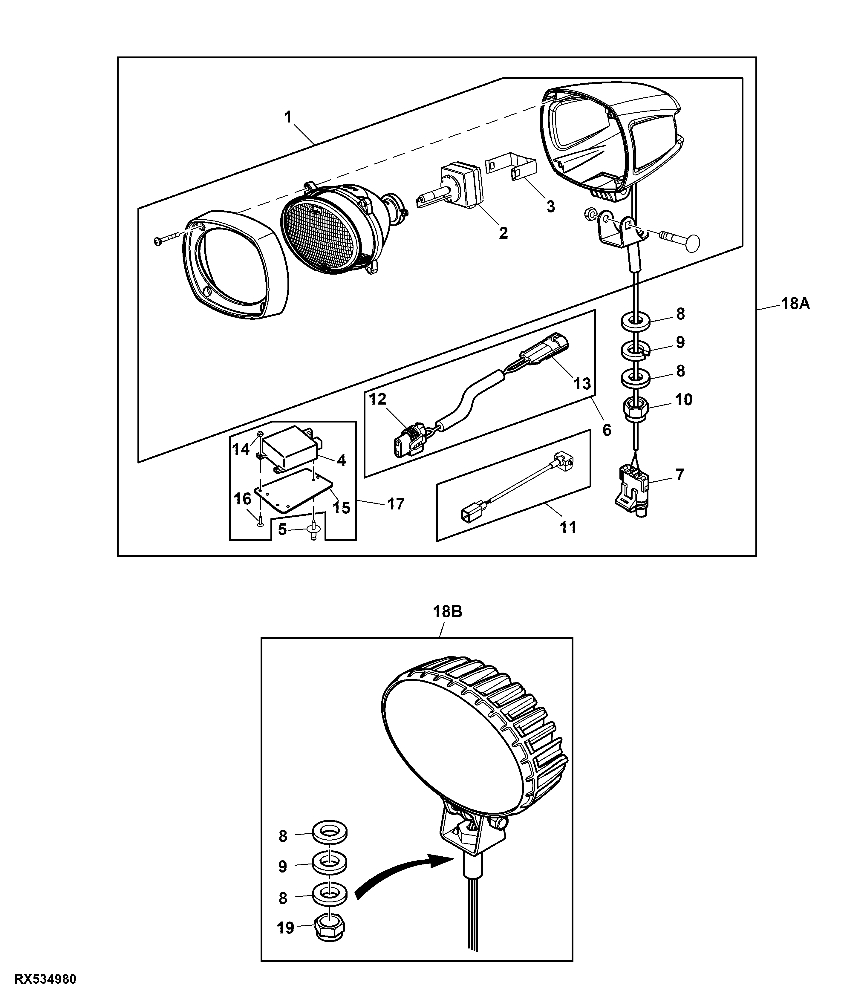 Attachment, Rear Fender Worklight (High Intensity Discharge)