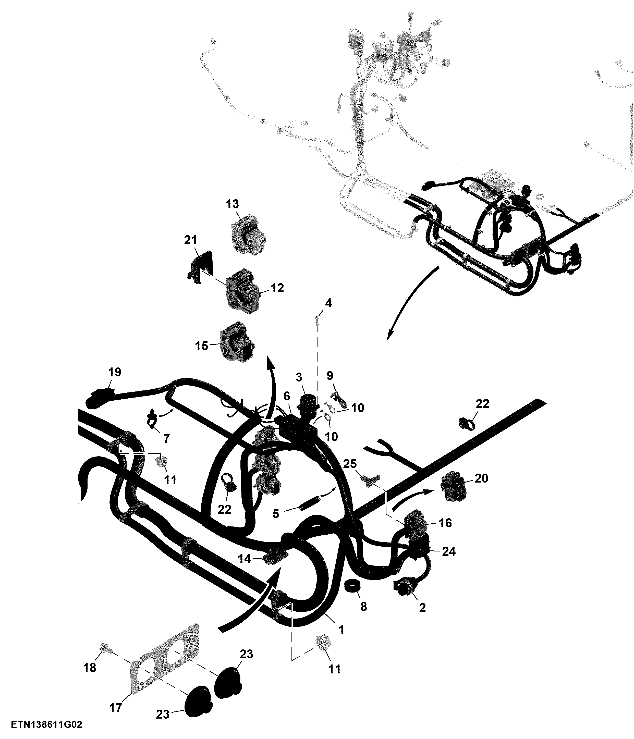 Cab Wiring Harness Connectors, PowrReverser™ Plus(2/6)