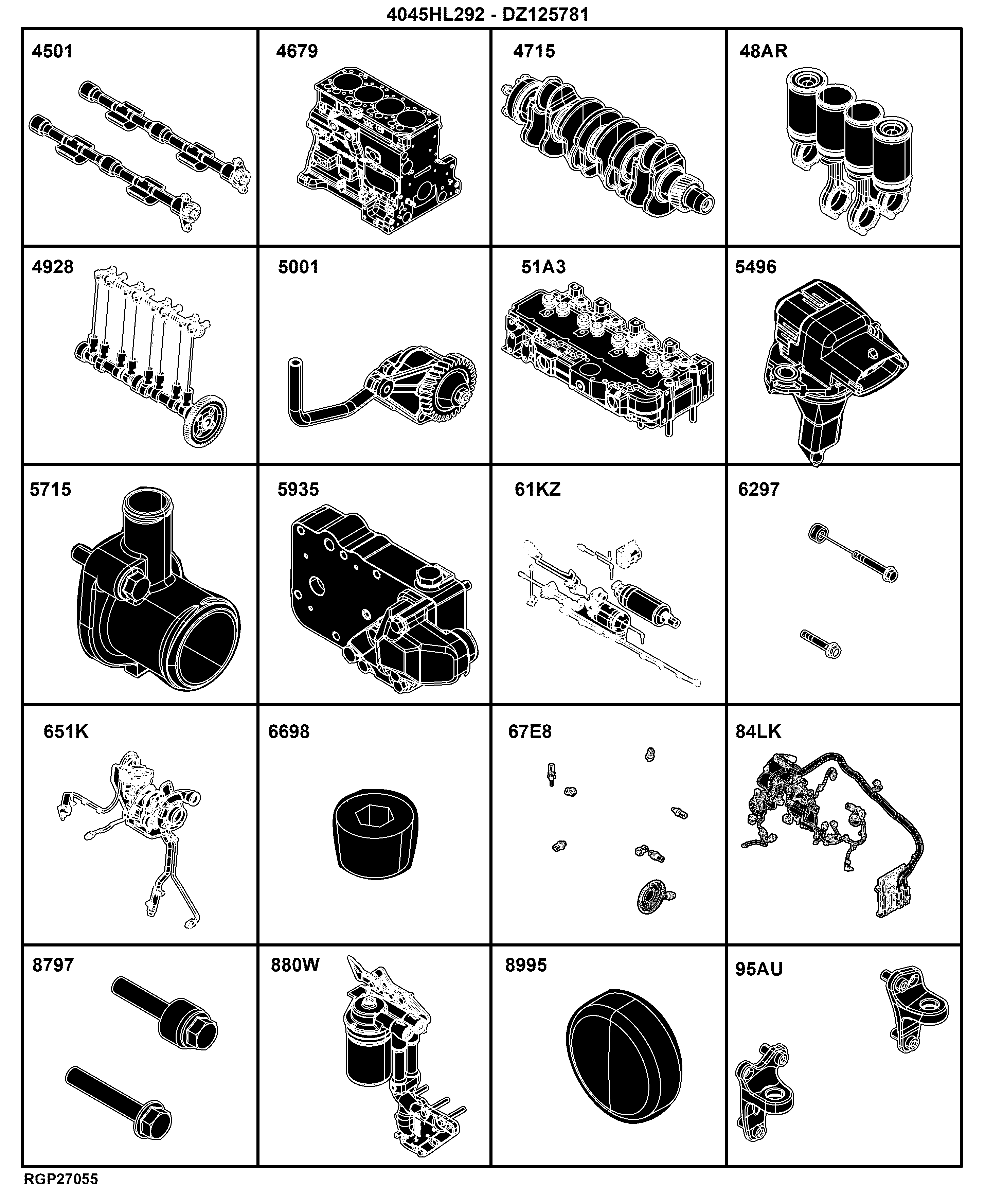E5 Engine 4045HL292-DZ125781-ETN280880