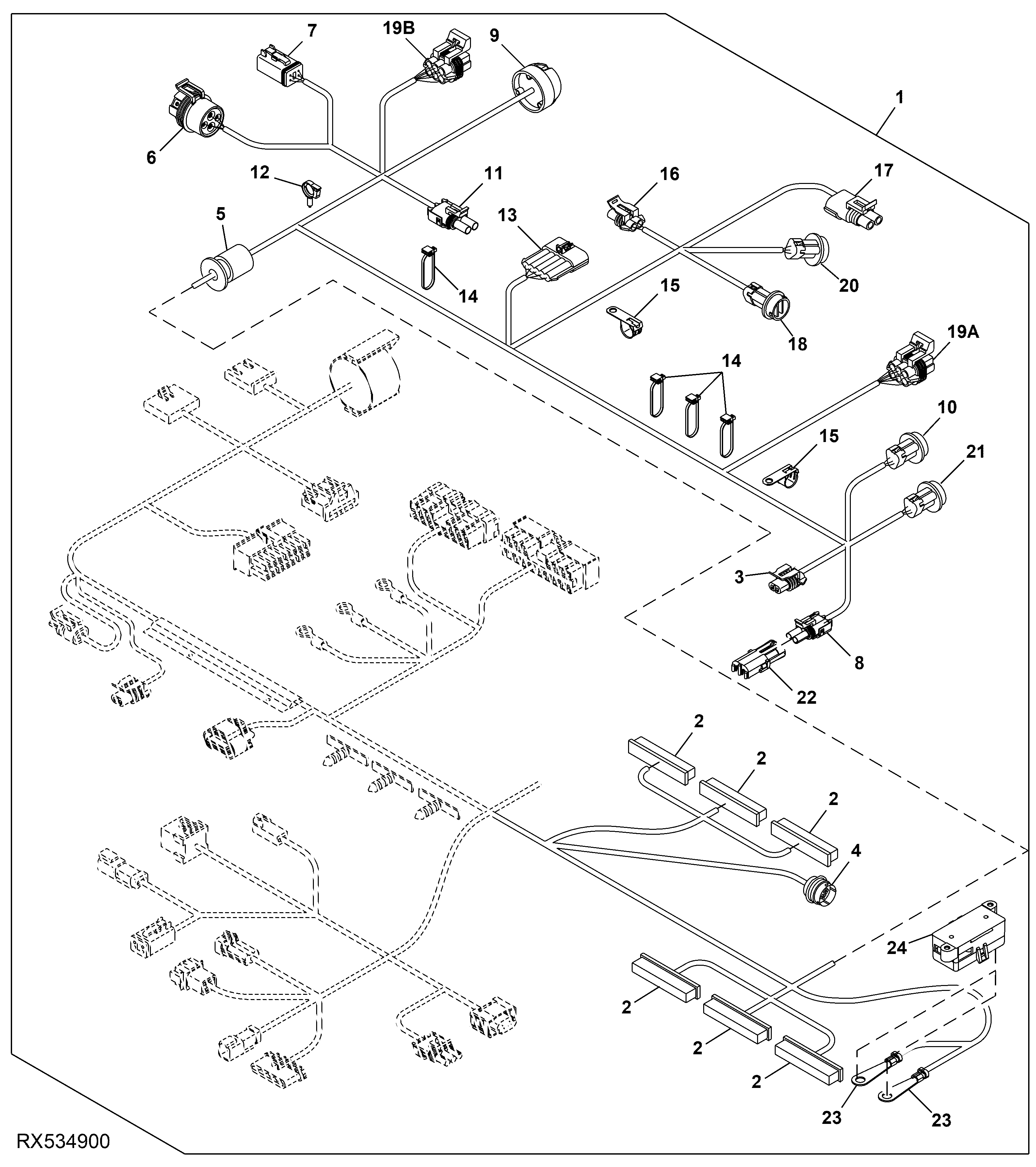 Cab Wiring Harness Connectors (2/3) (NAV) (PST)