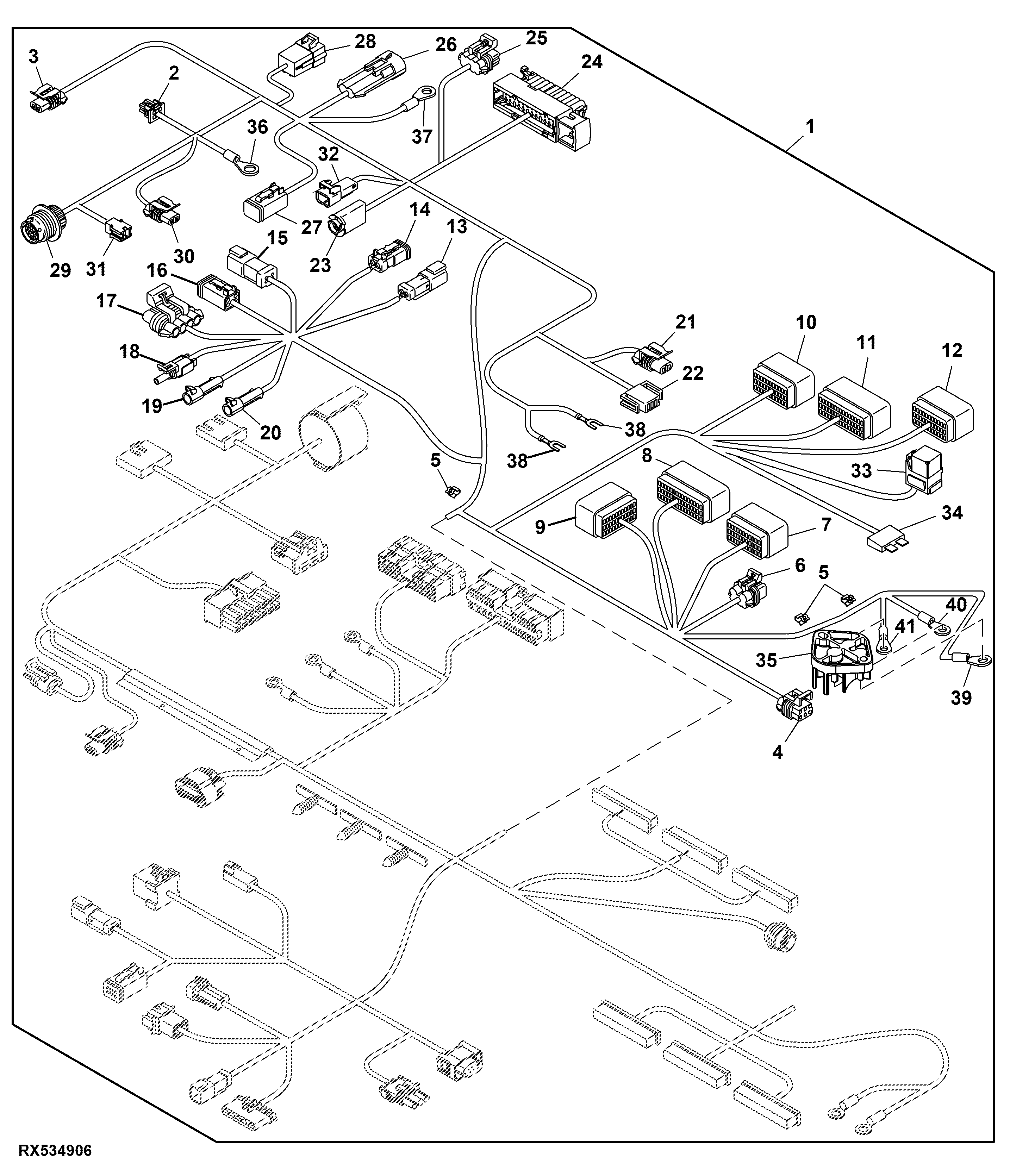 Cab Wiring Harness Connectors (3/3) (North American Version) (IVT)