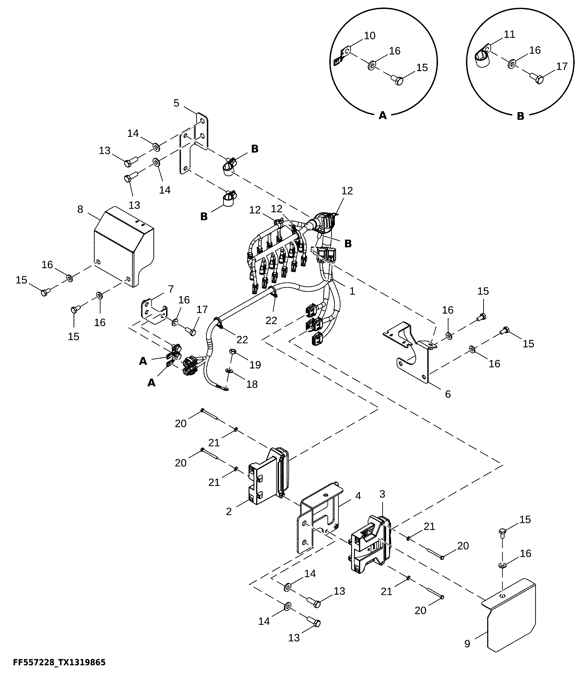 Machine Control Controller, Protection Controller, and Interface Wiring Harness