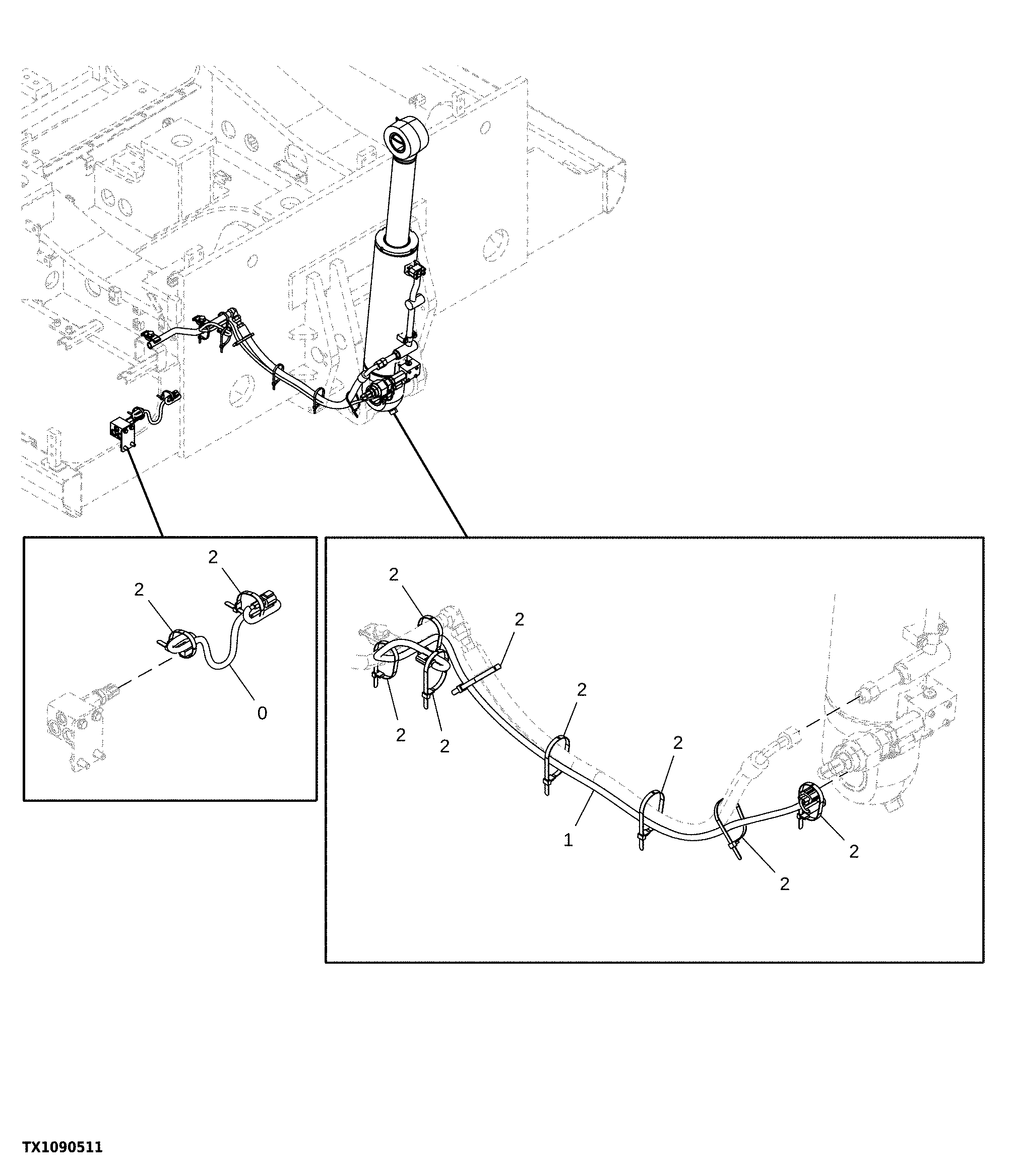 Counterweight Removal Device Pressure Sensor Harnesses