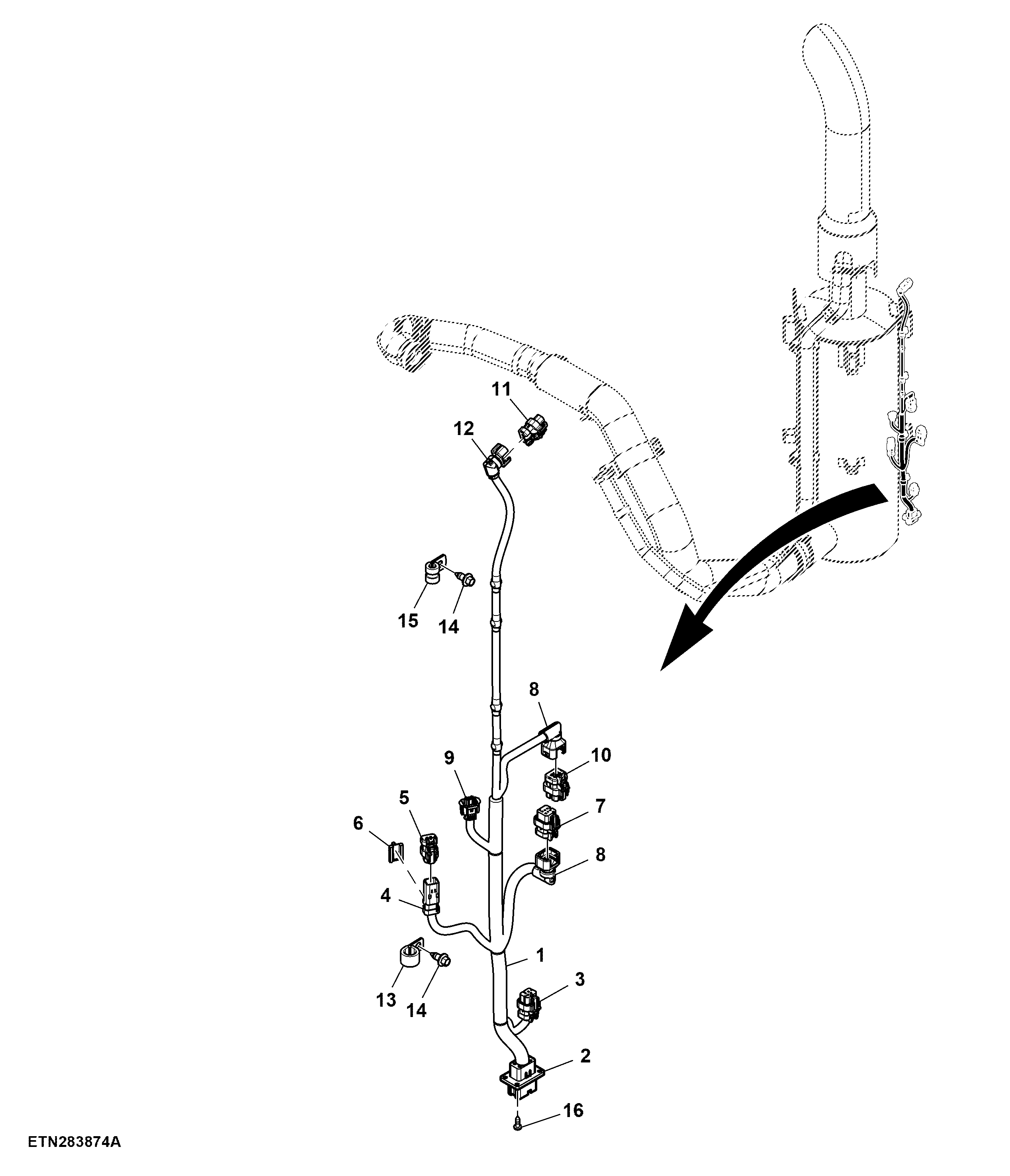 Wiring Harness, Aftertreatment Device (126001 - )