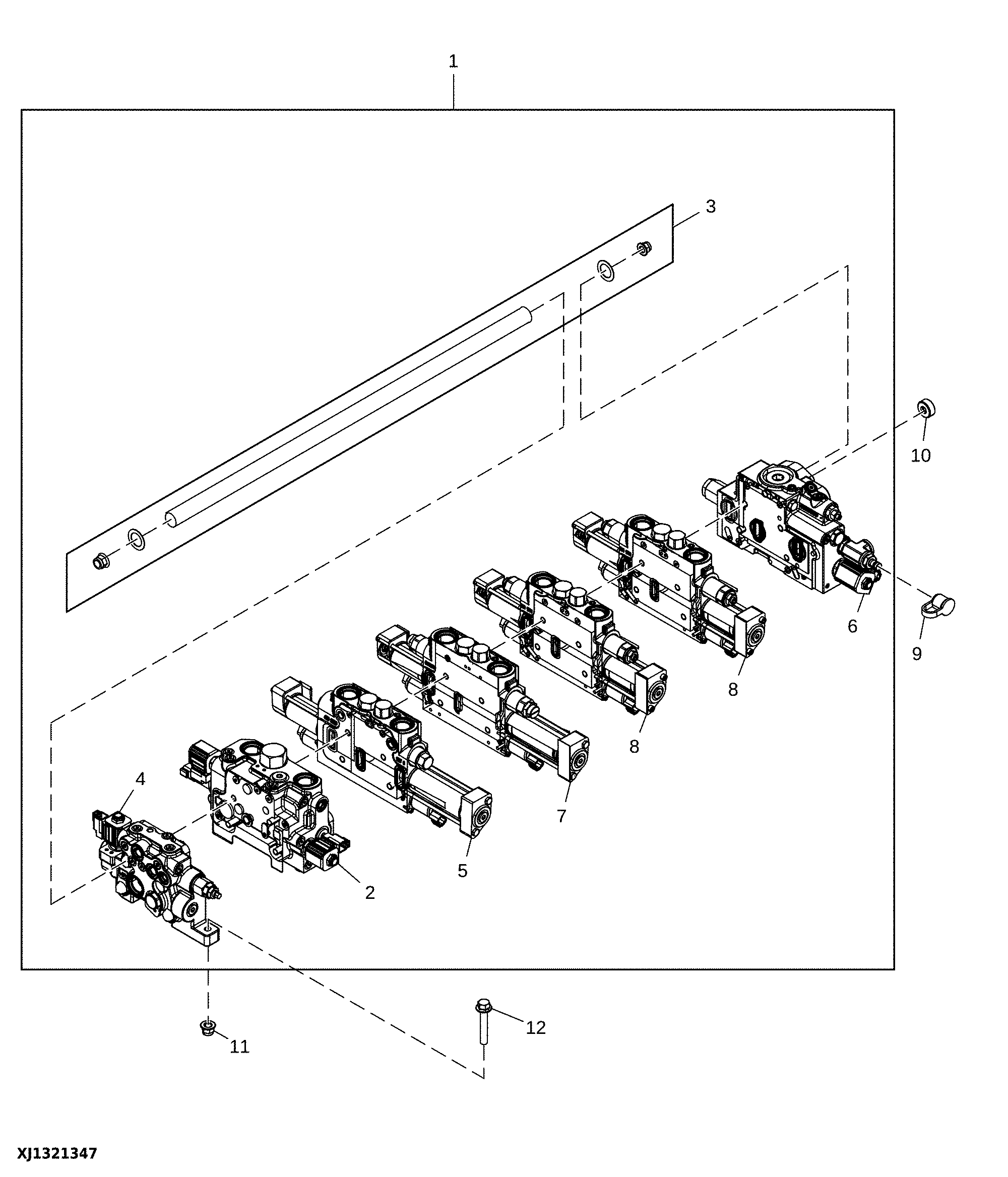 Four Function Loader Control Valve, Tool Carrier (15418 - )