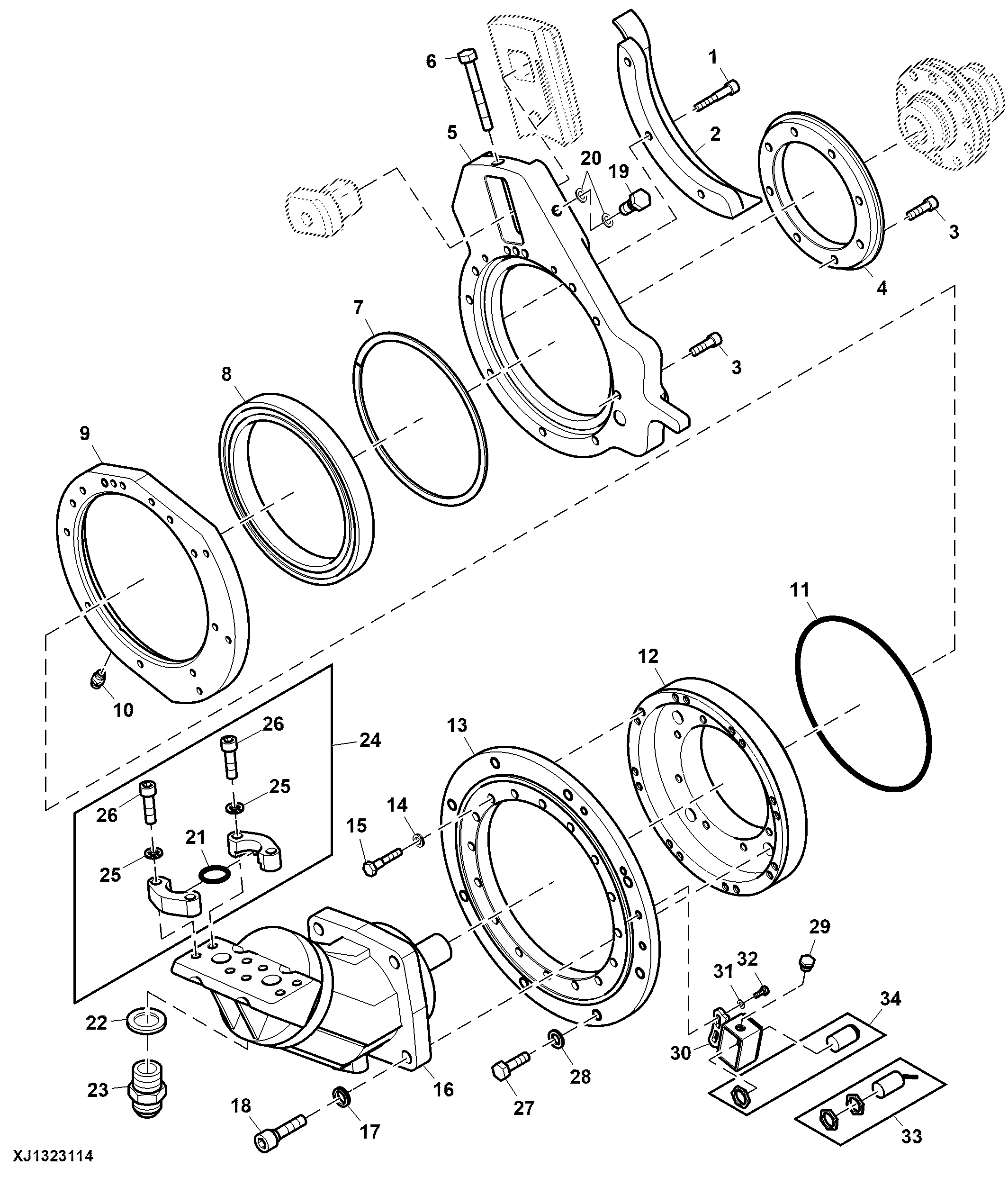 3/4 Main-saw Unit Assembly Without Auto-tension