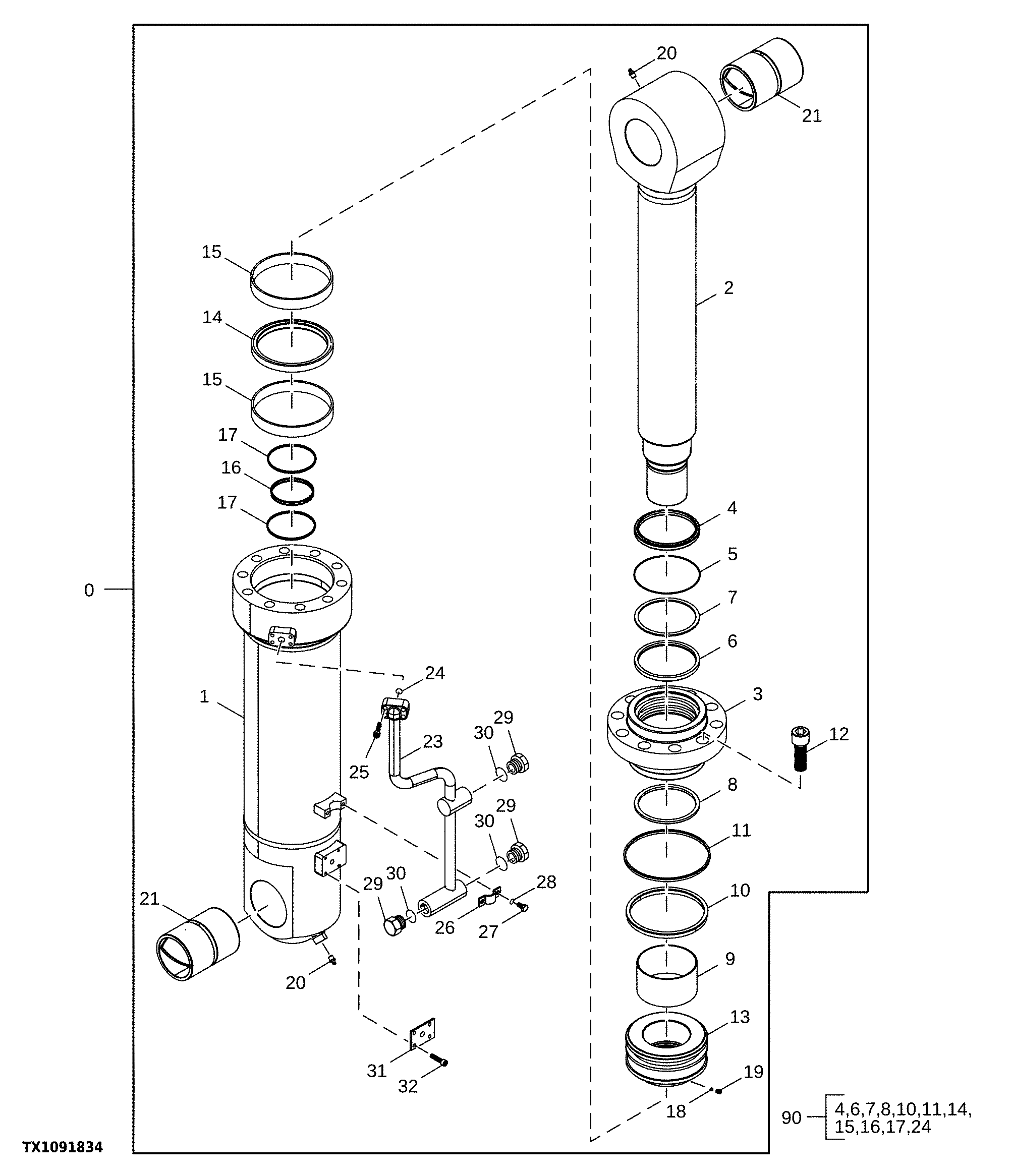 Counterweight Removal Device Cylinder Components