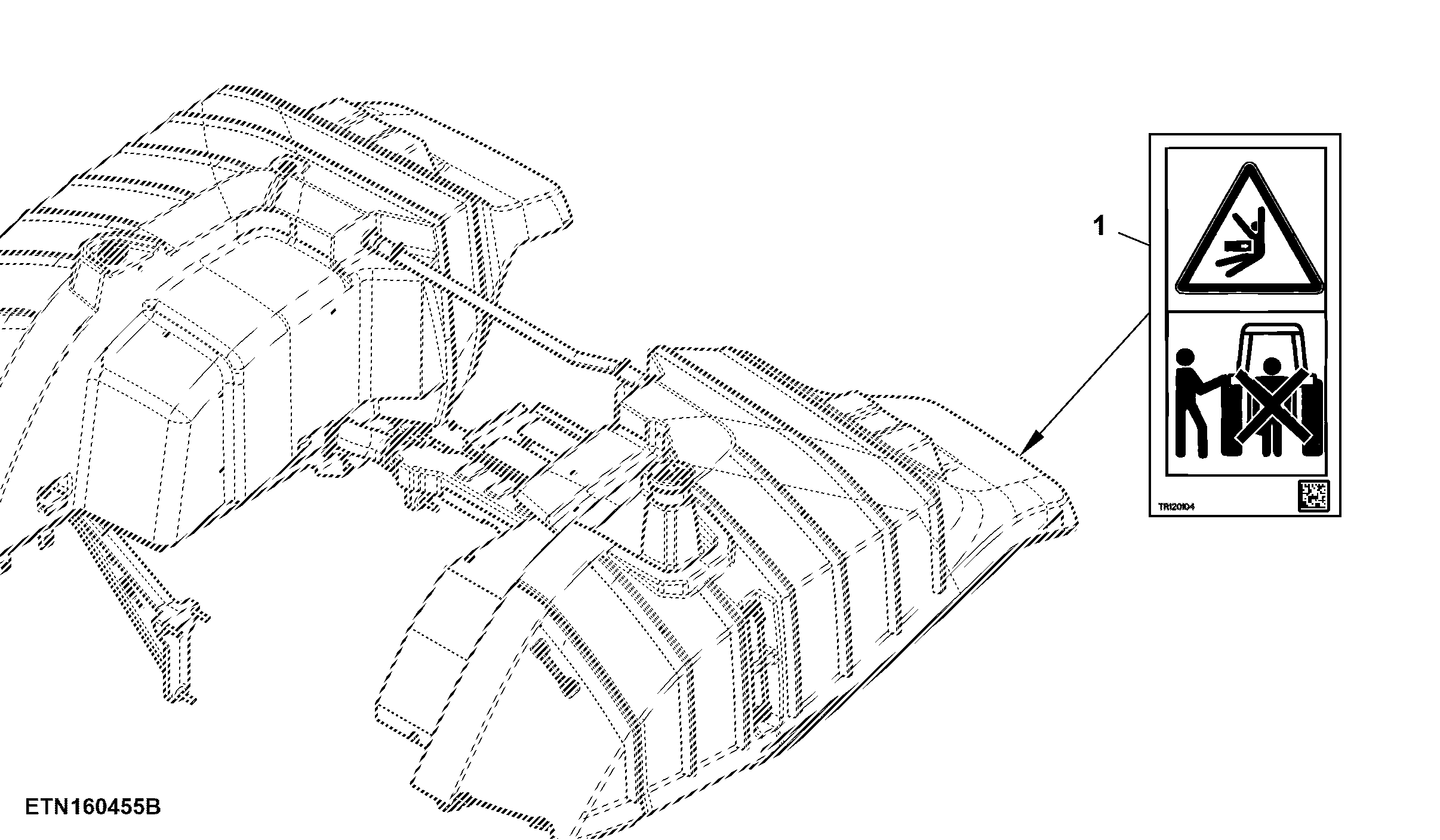 Label, Safety Remote Rear Hitch