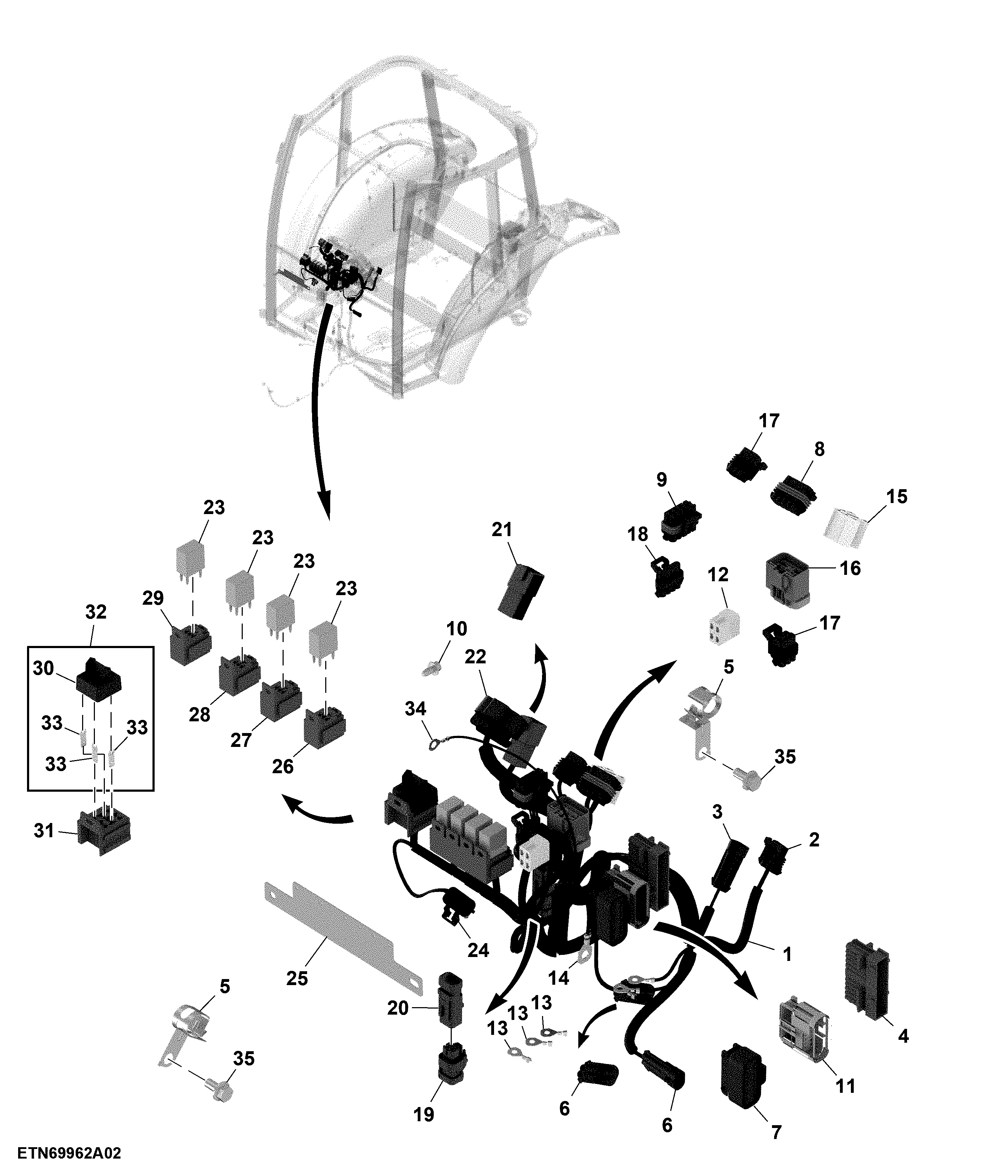 Front Console Wiring Harness, PowrReverser™ (2/5)