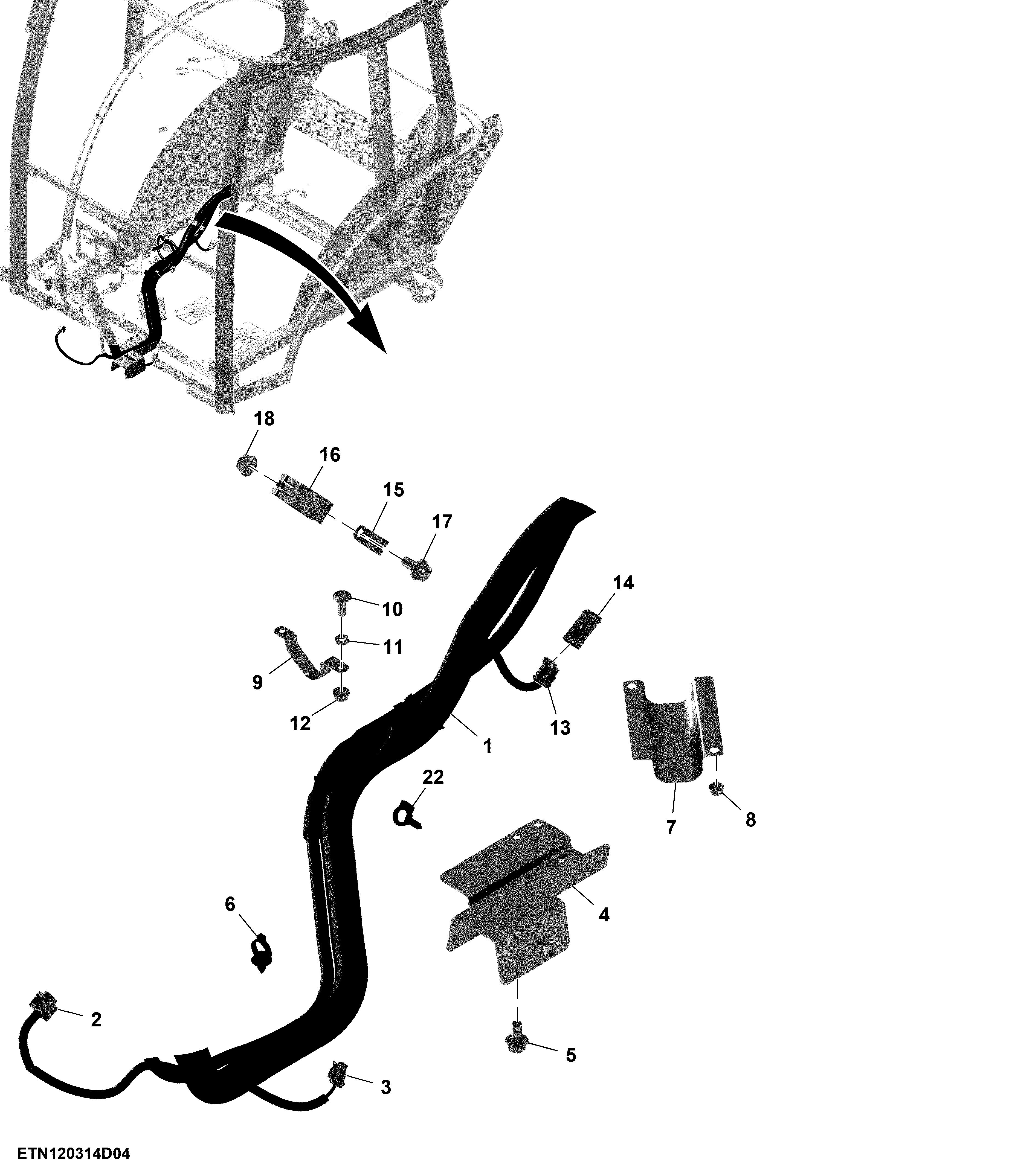 Wiring Harness, PowrReverser™, PTE, OOS (4/7)
