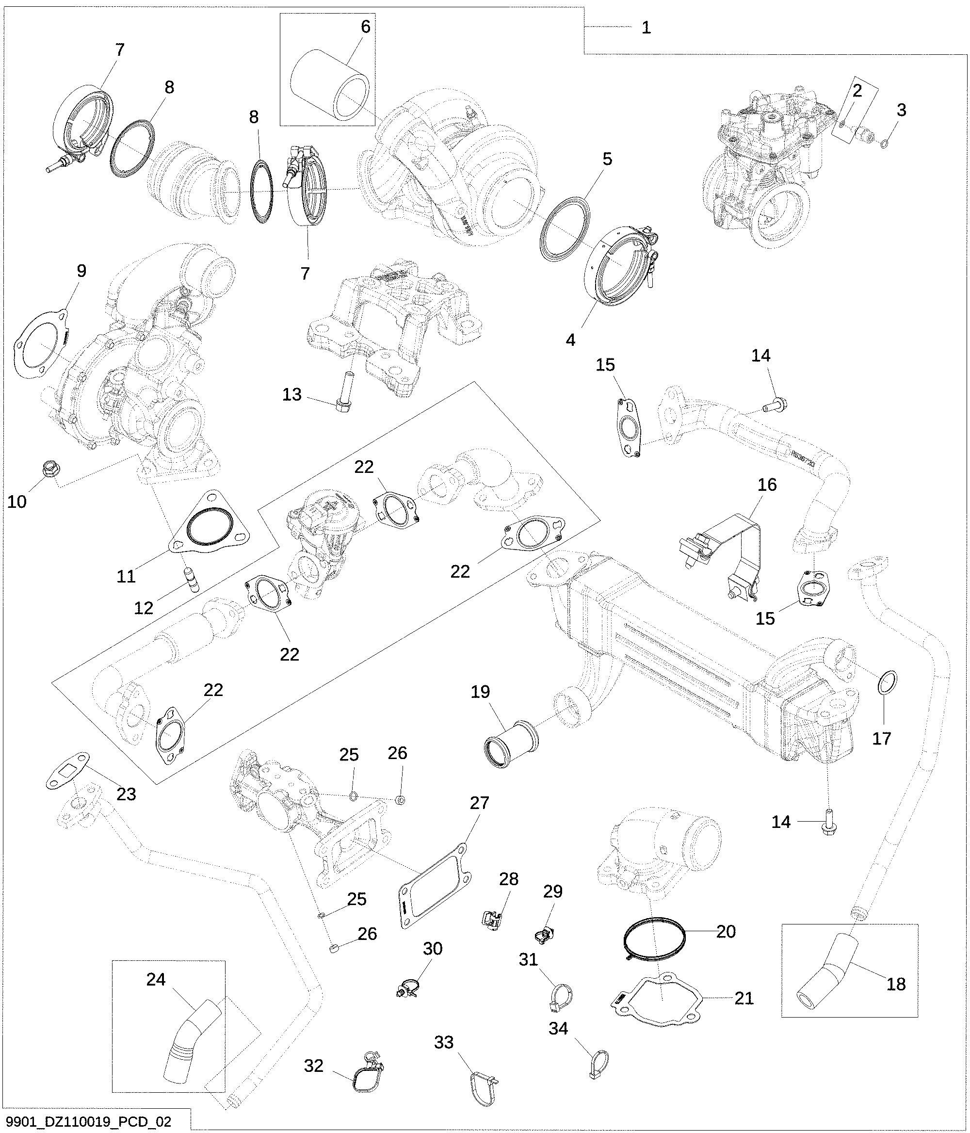 9901 Cylinder Head Removal Gasket Kit (2/3)