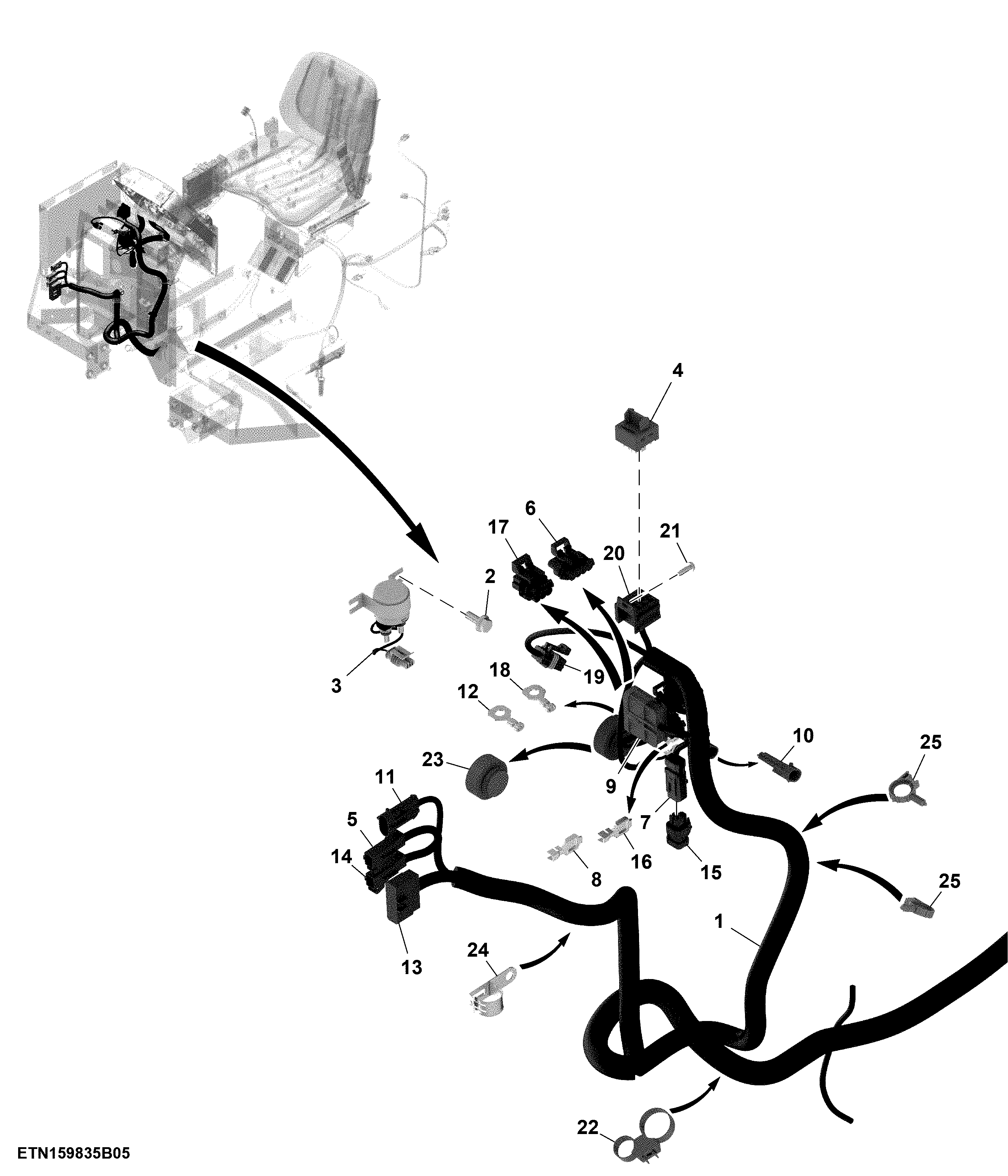 Main Wiring Harness, PowrReveser™, OOS (5/6)