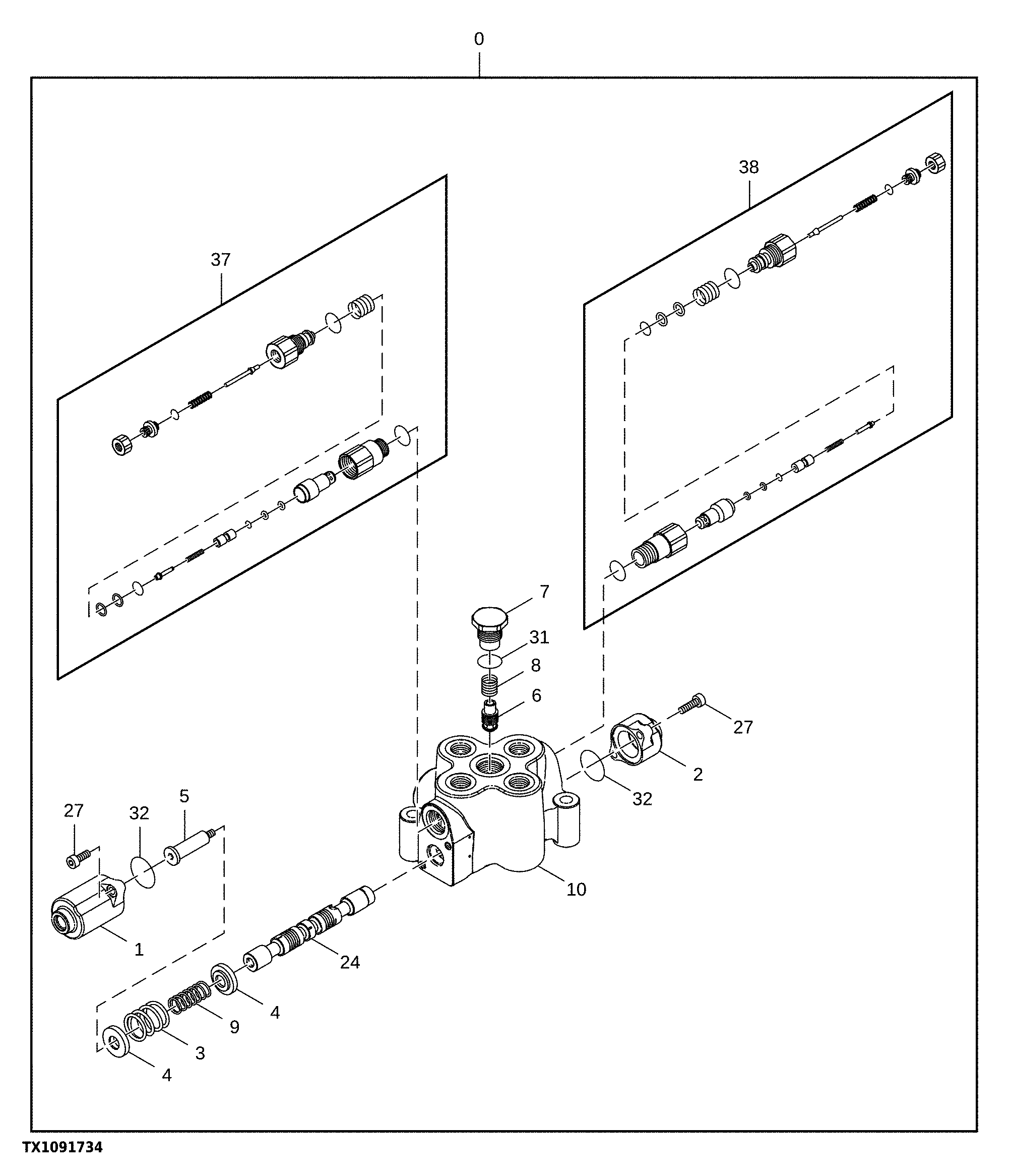 Counterweight Removal Control Valve Components