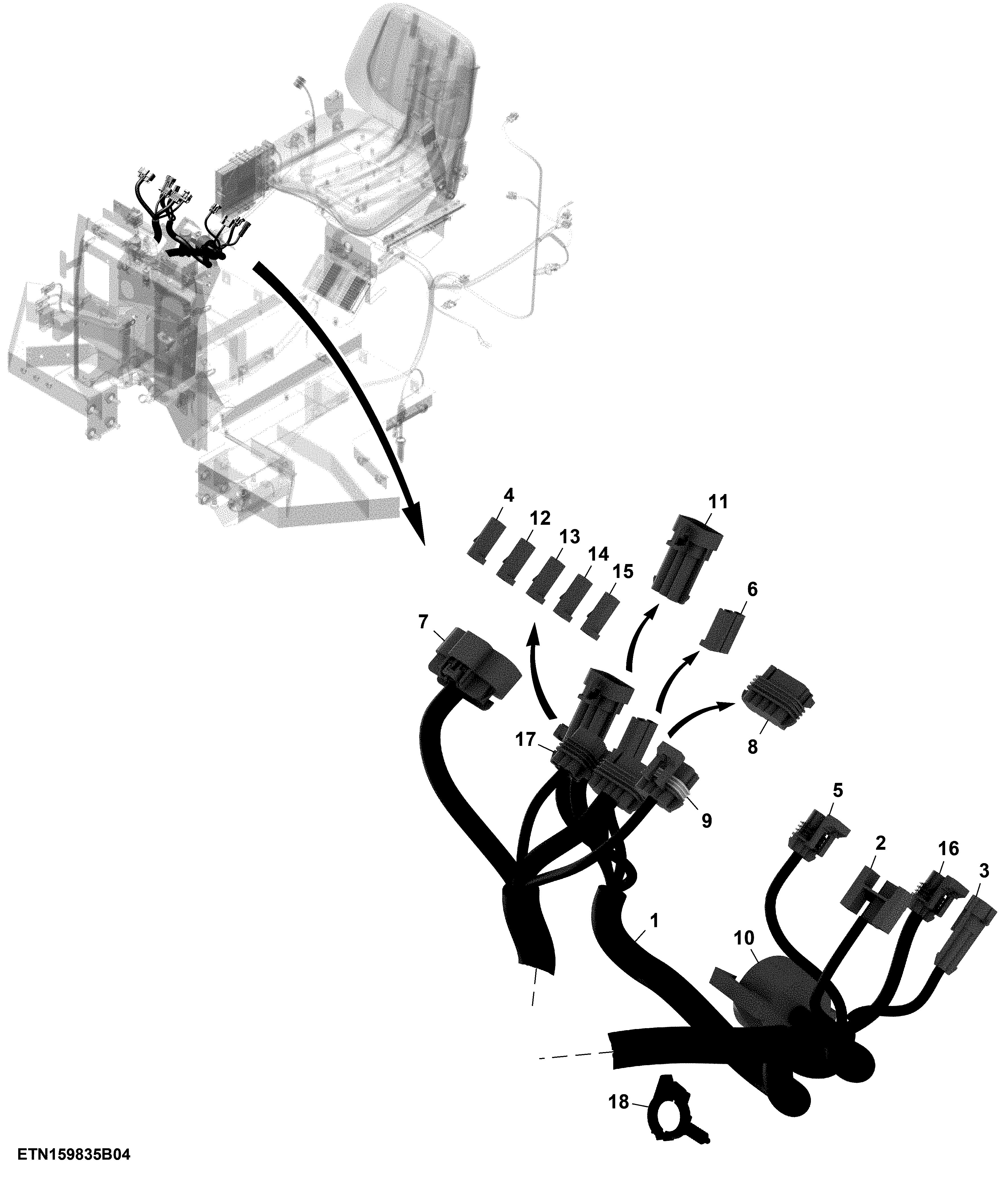 Main Wiring Harness, PowrReveser™, OOS (4/6)