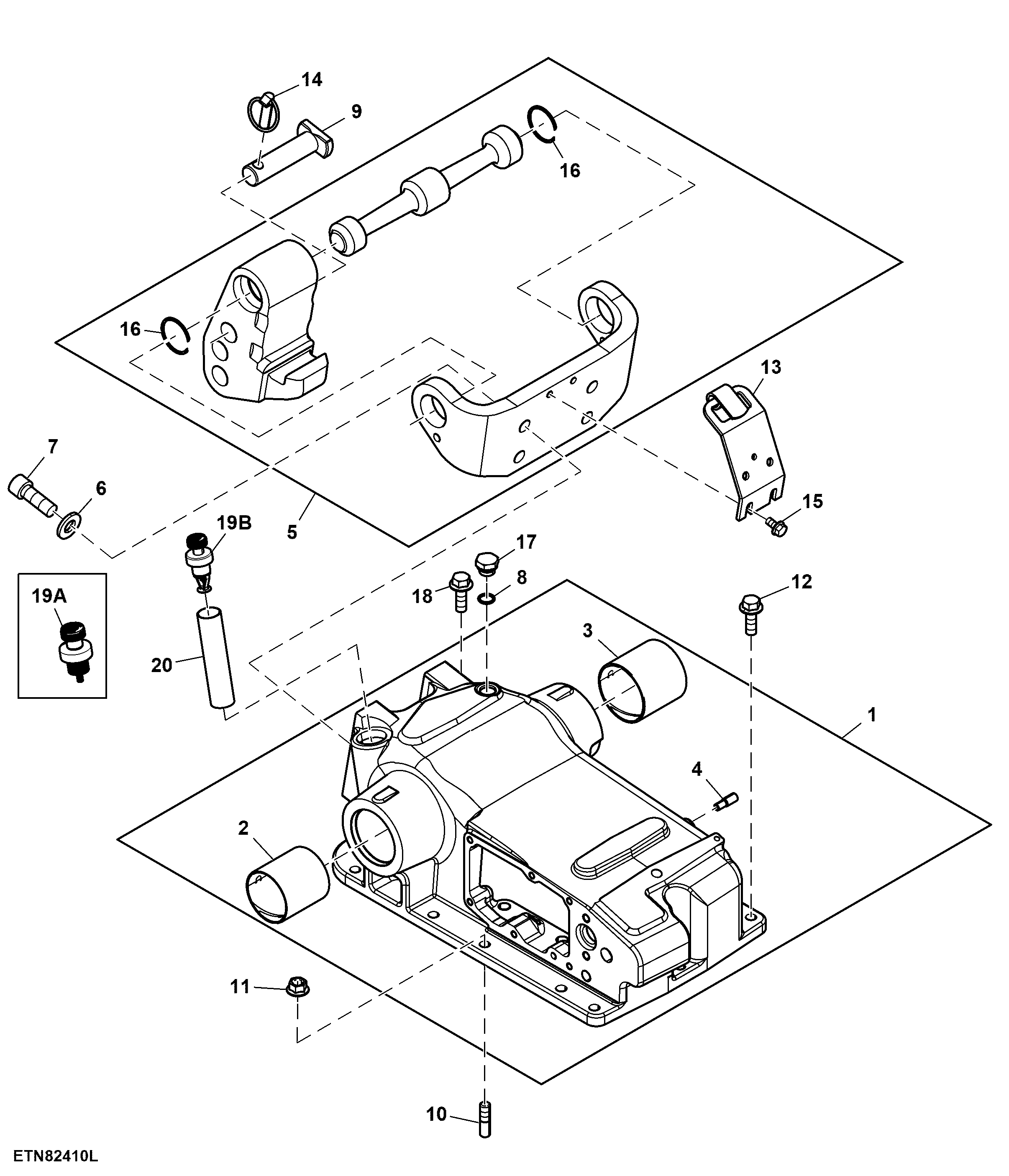 Hitch Housing, Rockshaft, W/O EQRL, W/O SCV, Reverse PTO