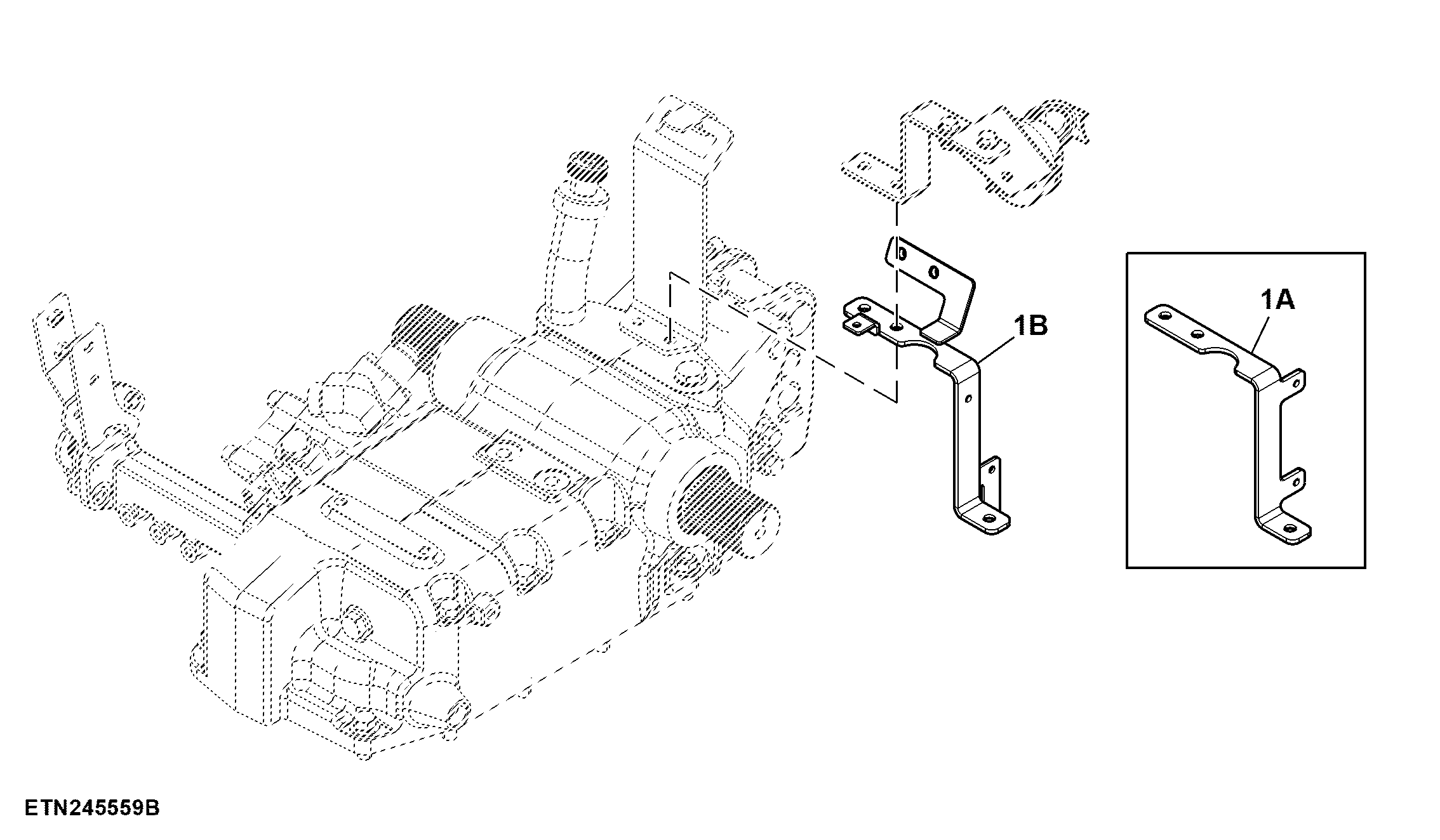 Bracket, Trailer Auxiliary Pipe