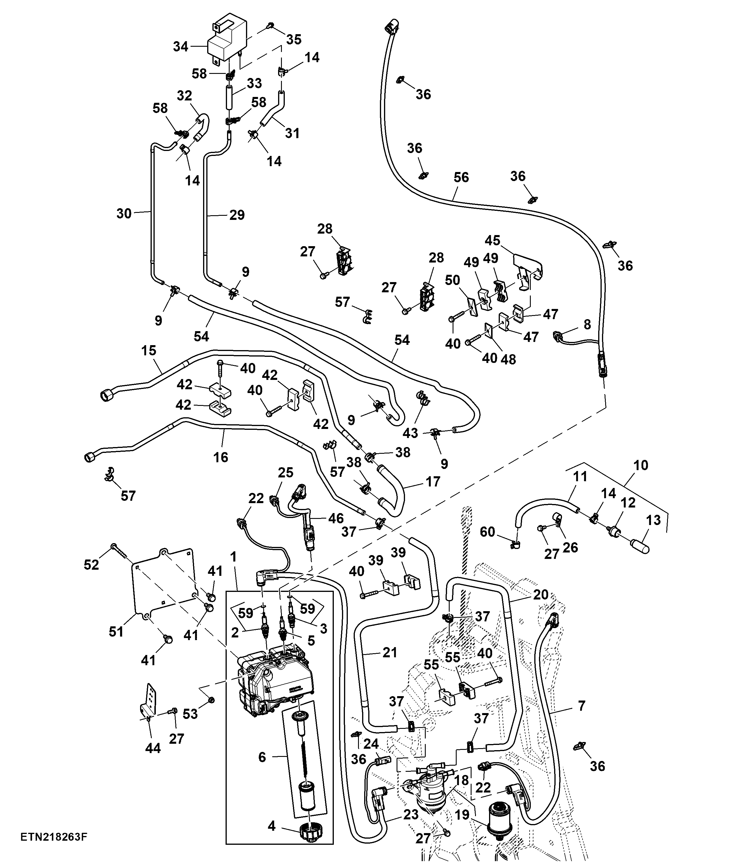 DEF Lines and Pump, 9 L, FT4/ Stage 5 Engine