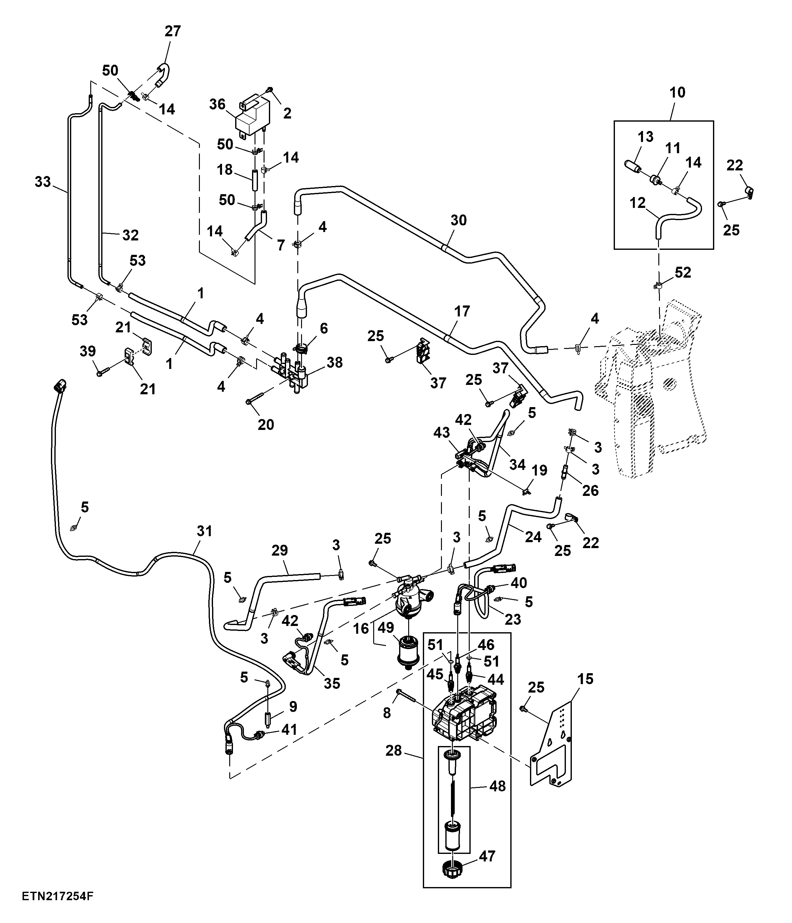 DEF Lines and Pump, Size 5, FT4/ Stage 5 Engine