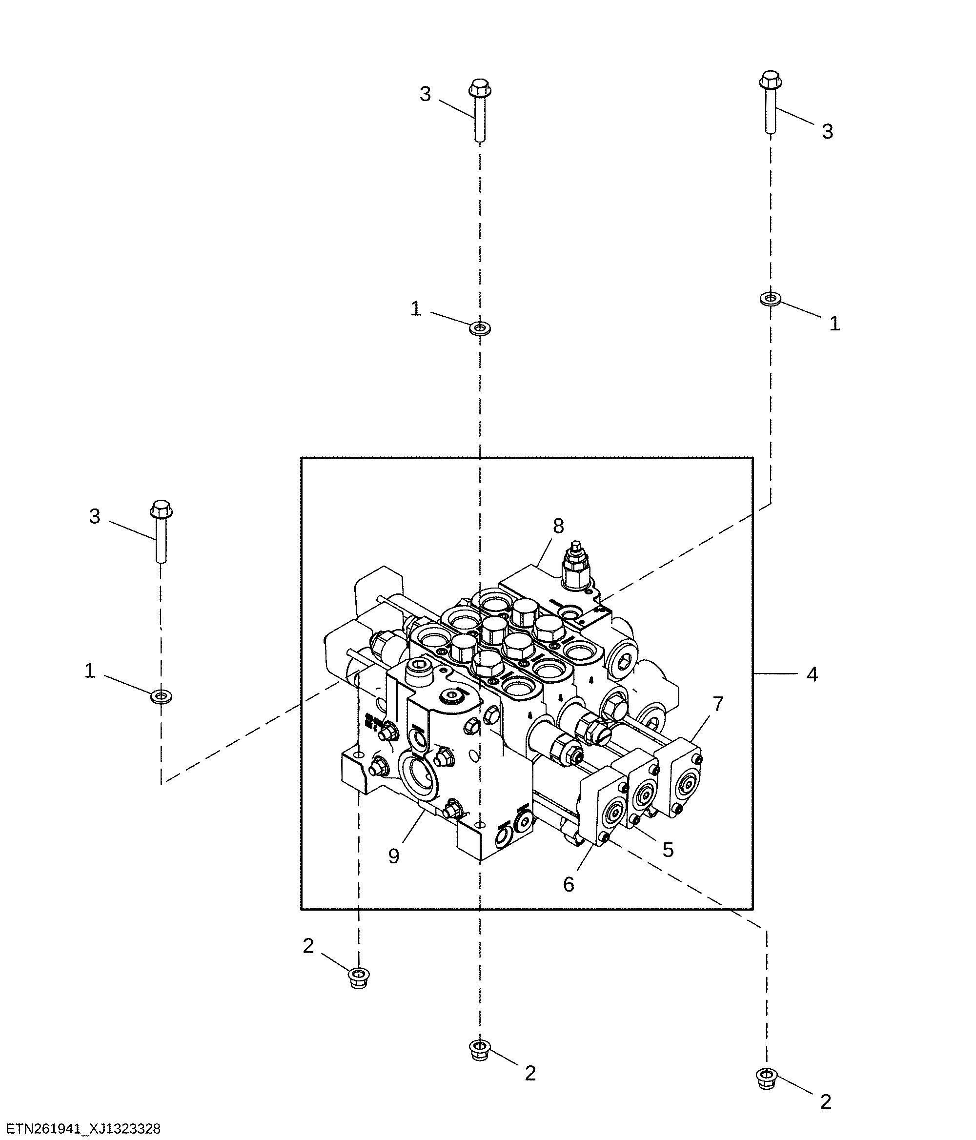 Three Spool Loader Control Valve (12630 - 15417)