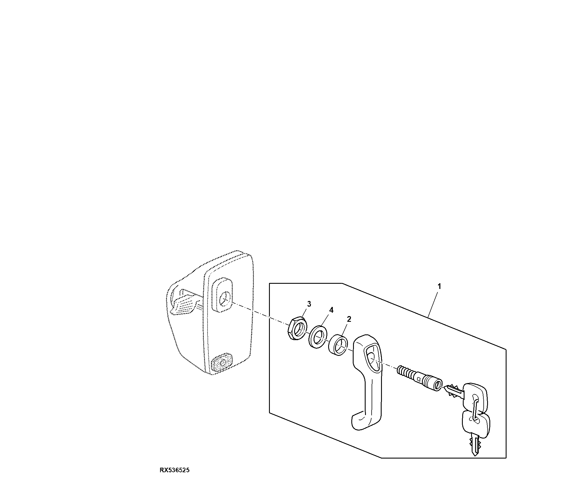 Attachment, Lockable Door Handle, Field Installation