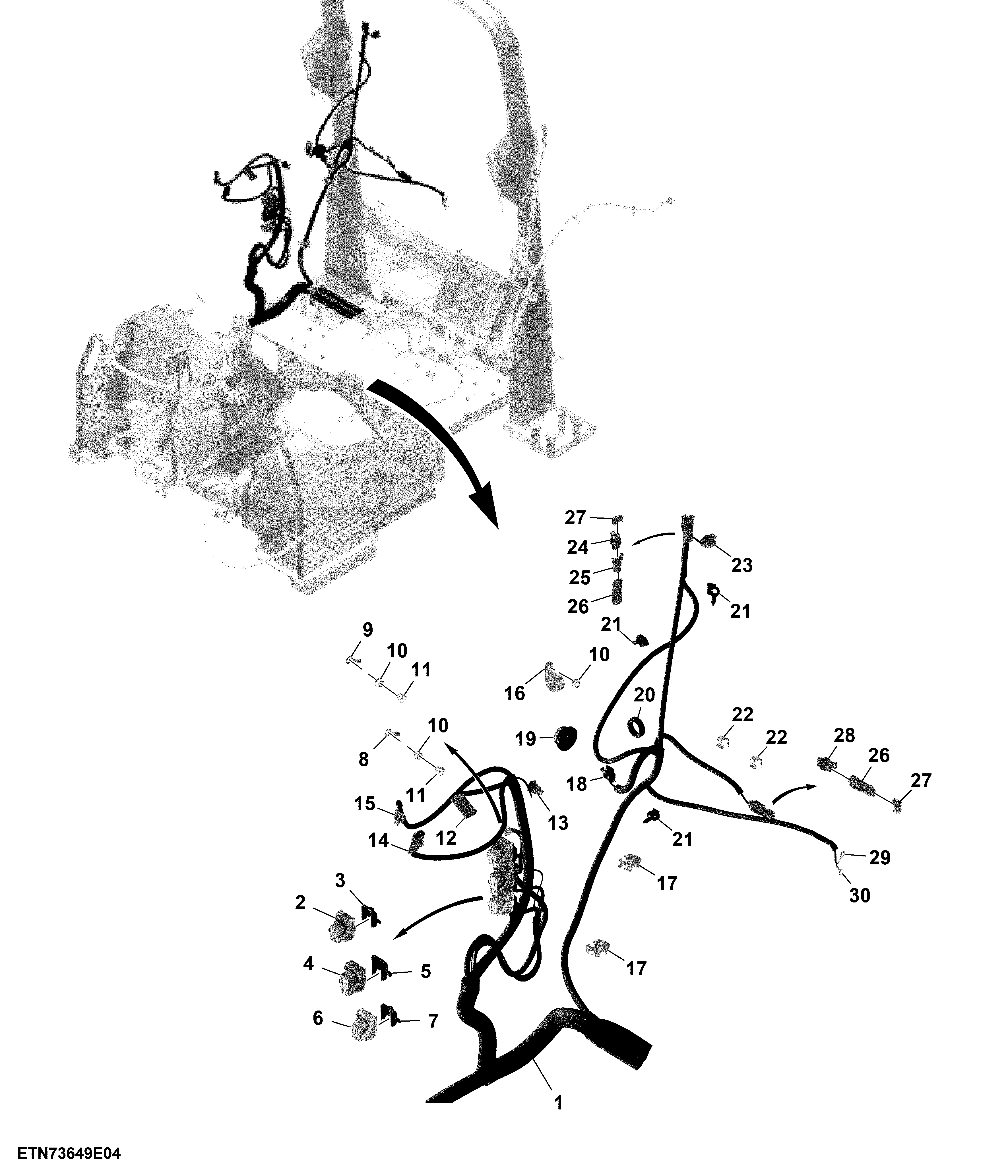 Wiring Harness, Operators Platform W/O Cab (4/5)