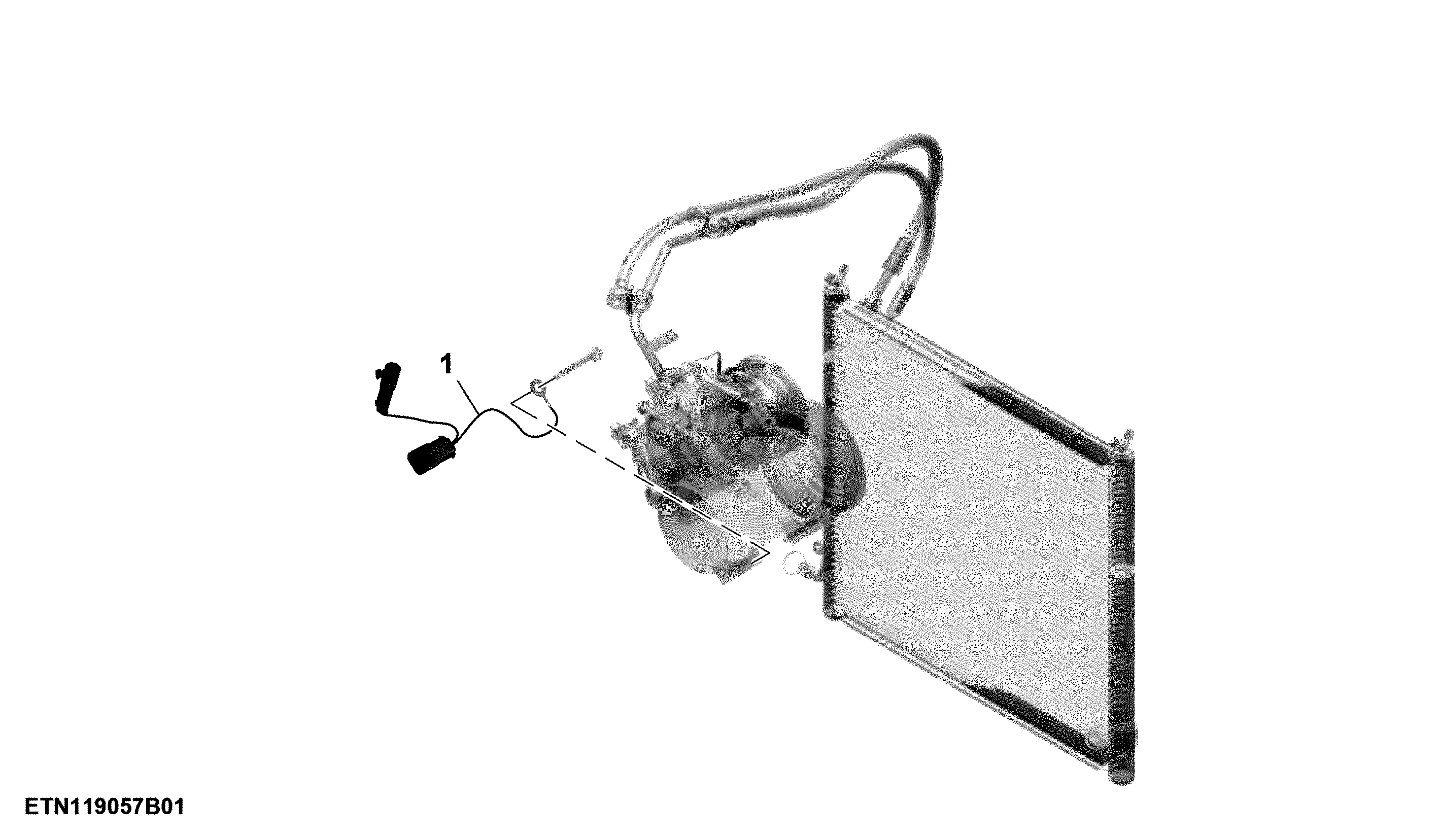 Compressor Jumper Wiring Harness, A/C (1/2)