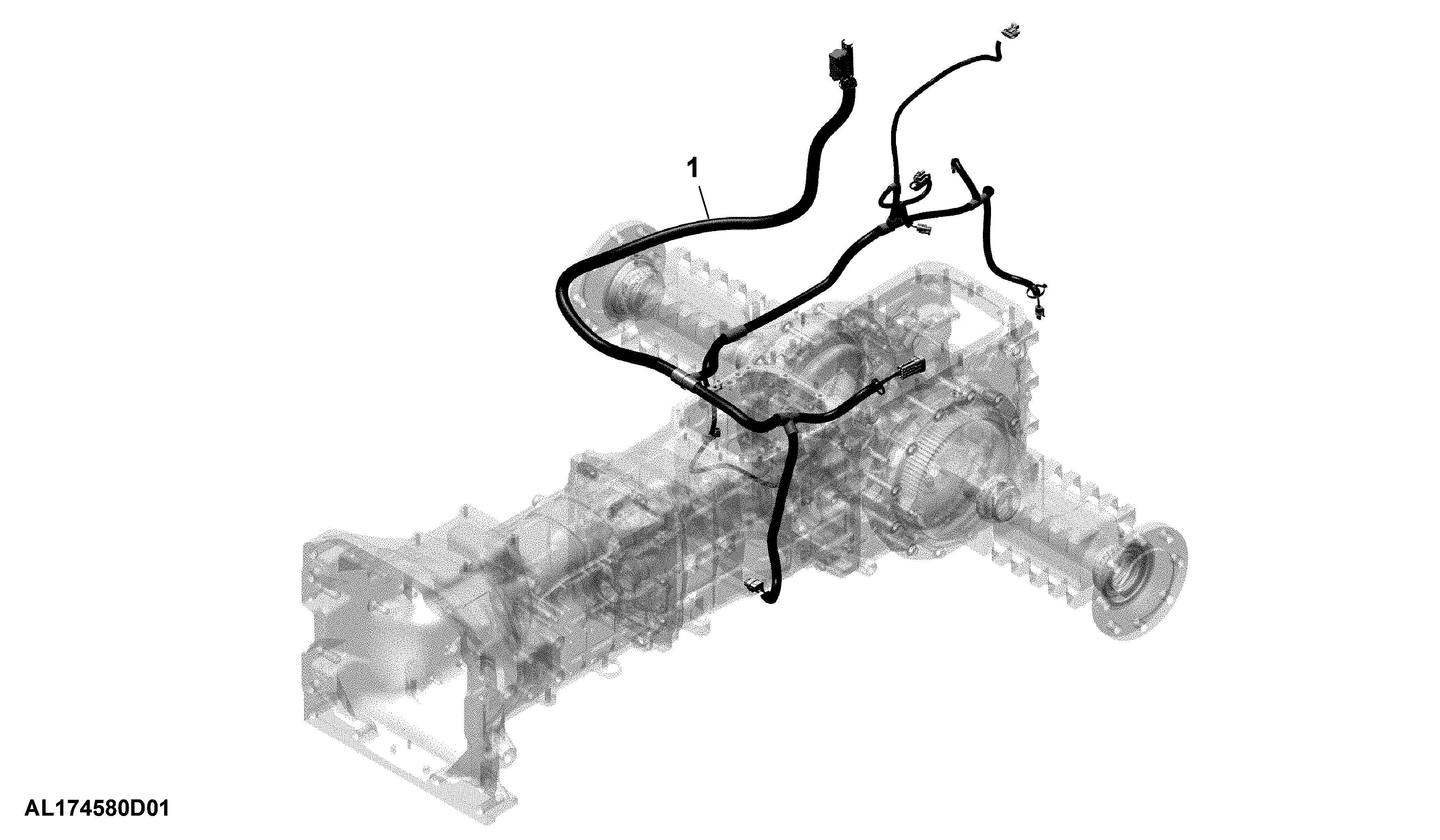 Transmission Harness, Rear (1/2) ( - 009999)