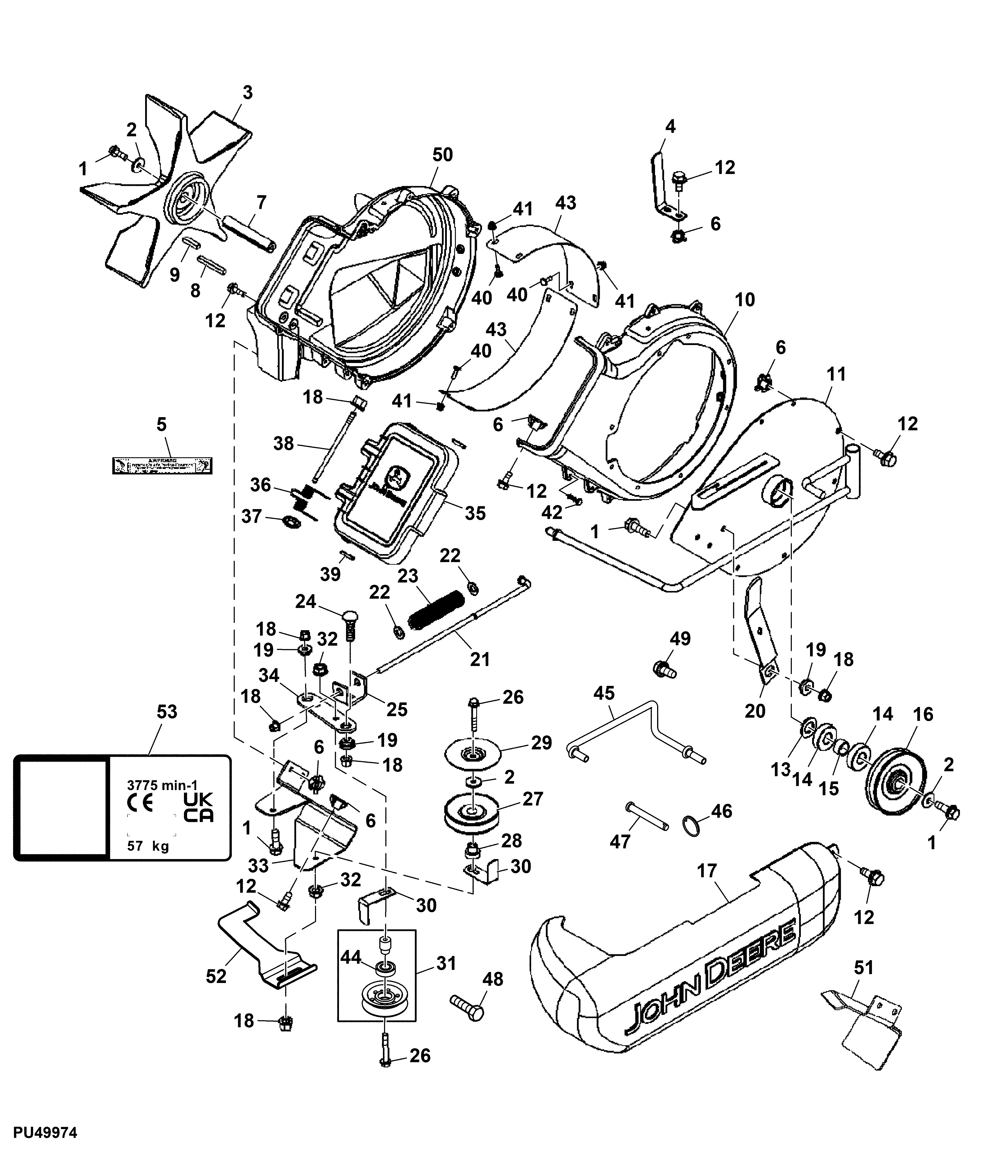 Blower Housing, 48C inch (Not for Canada and USA)