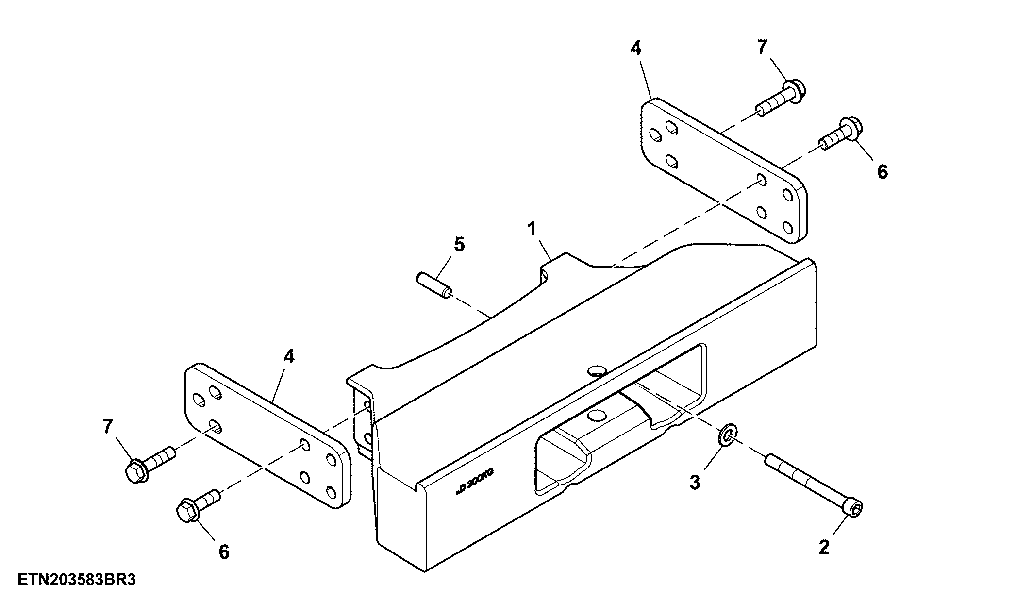 Main Frame Basic Weight, W/ Pin, 300 kg (For Argentina)